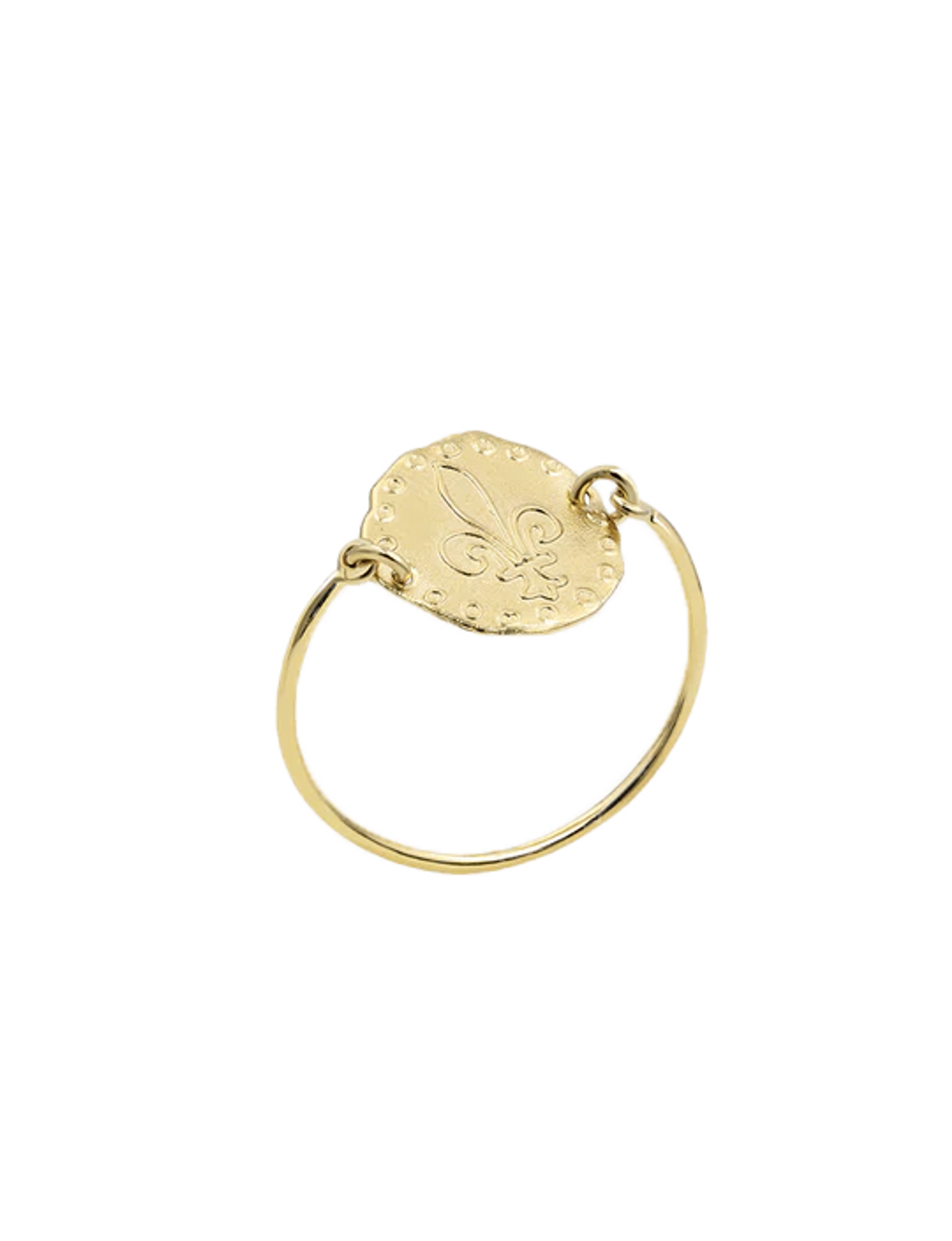 Anello con giglio di Lutetia placcato oro