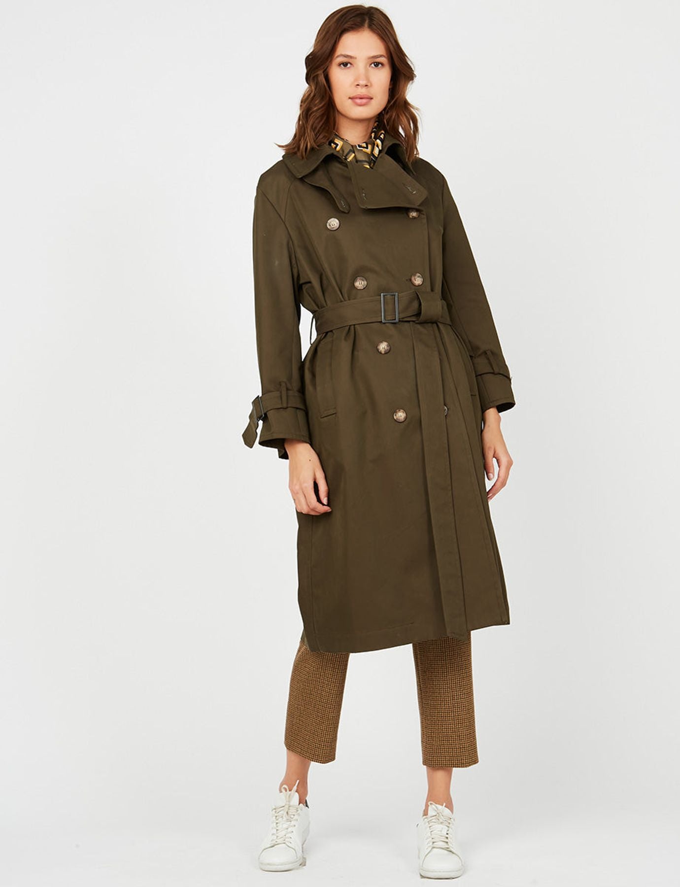 Trench Blake color kaki scuro