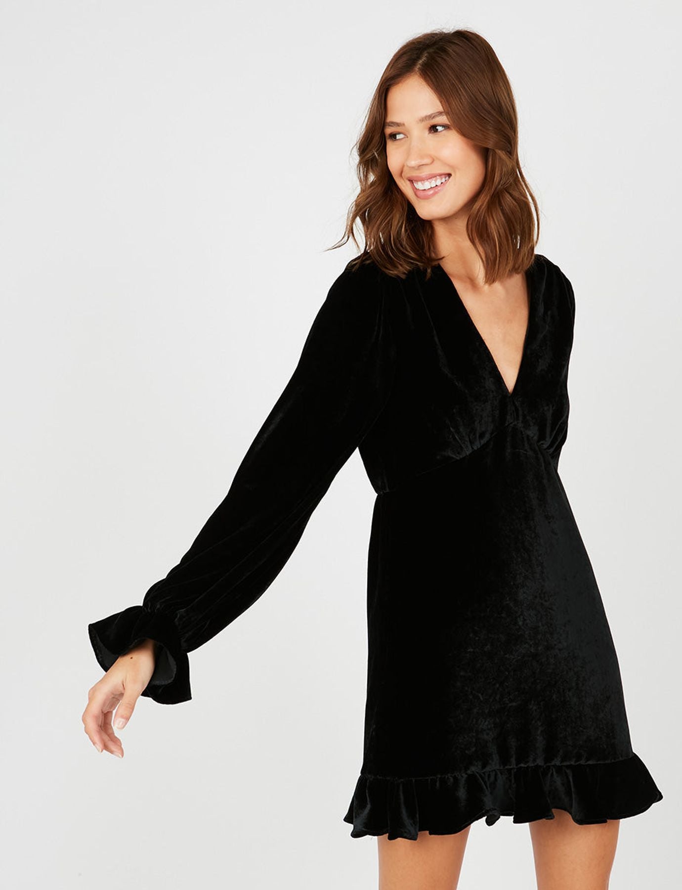 Vestido di terciopelo nero Louisa
