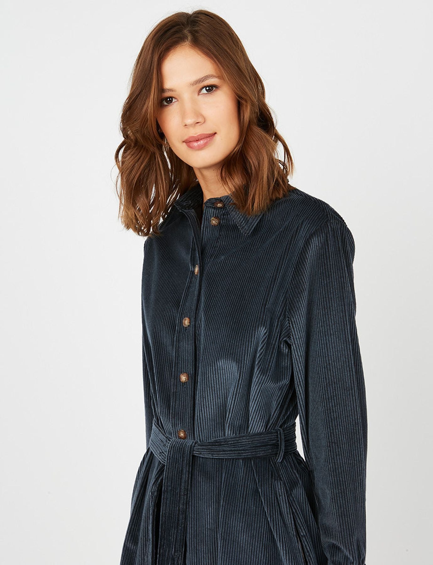 Gilet camisero di terciopelo azzurro Amour