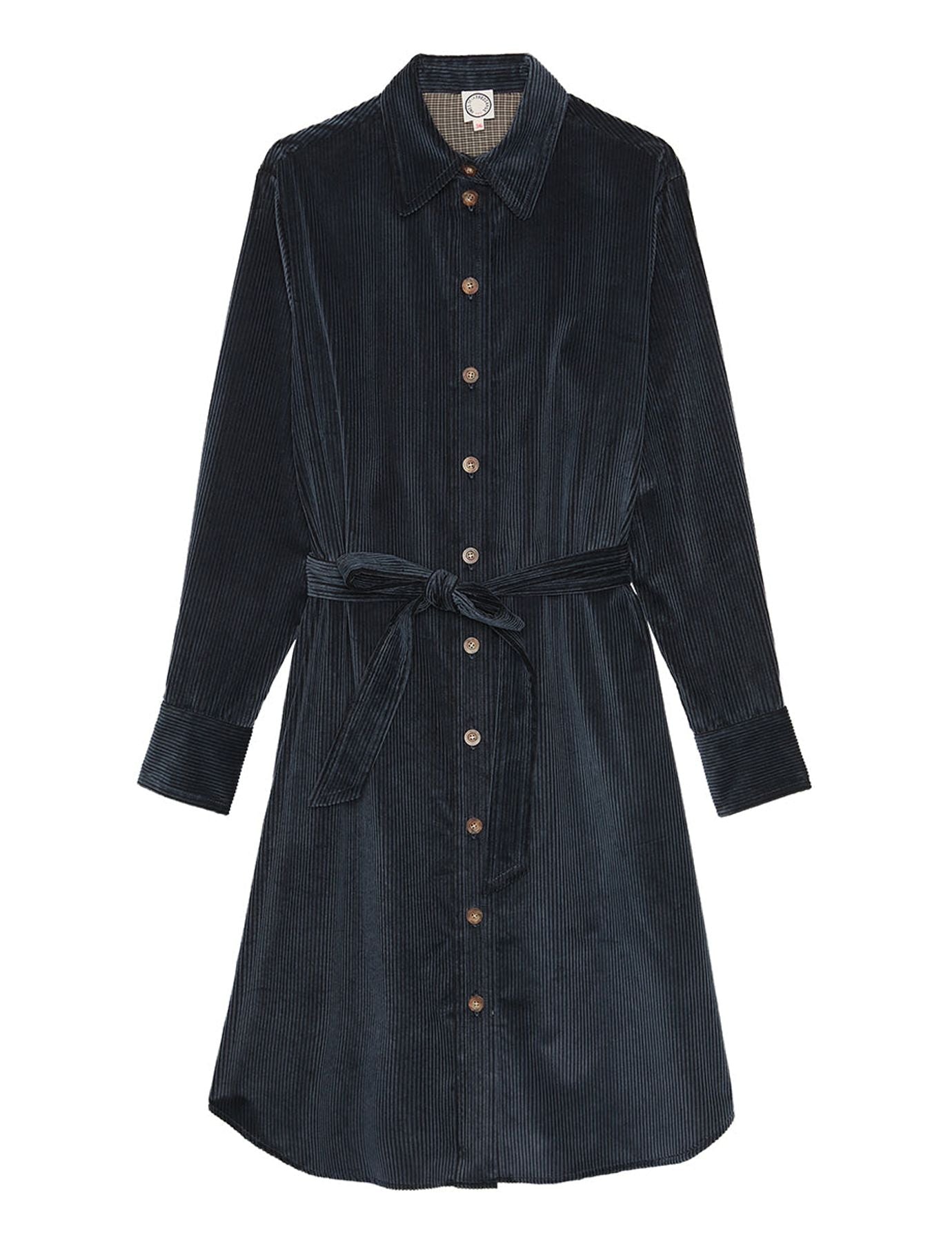 Gilet camisero di terciopelo azzurro Amour