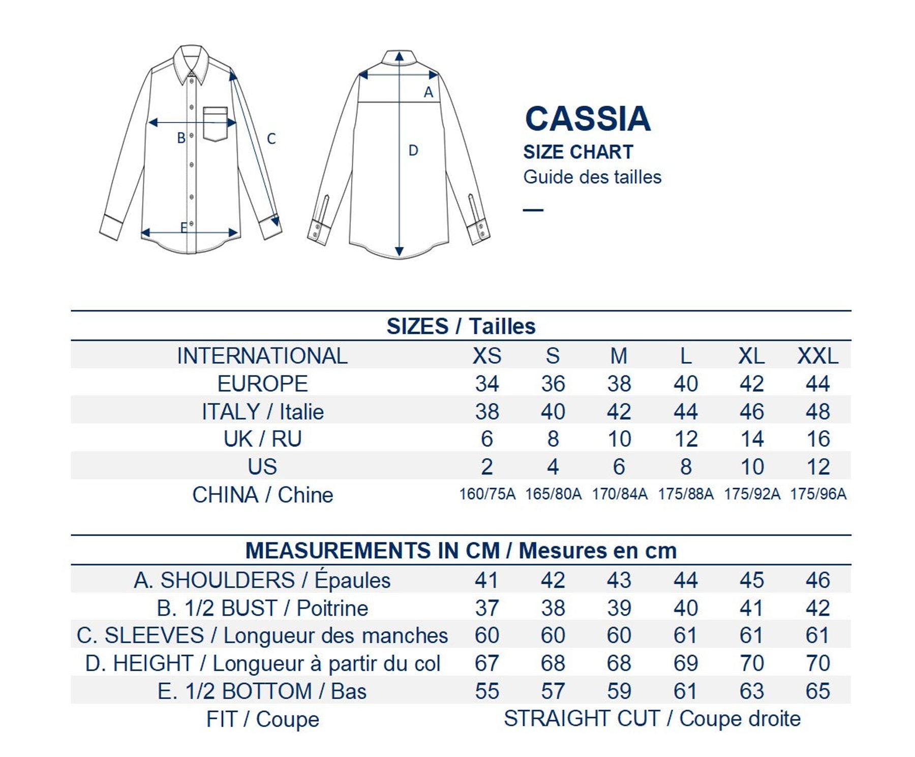 Camicia over Cassia blu