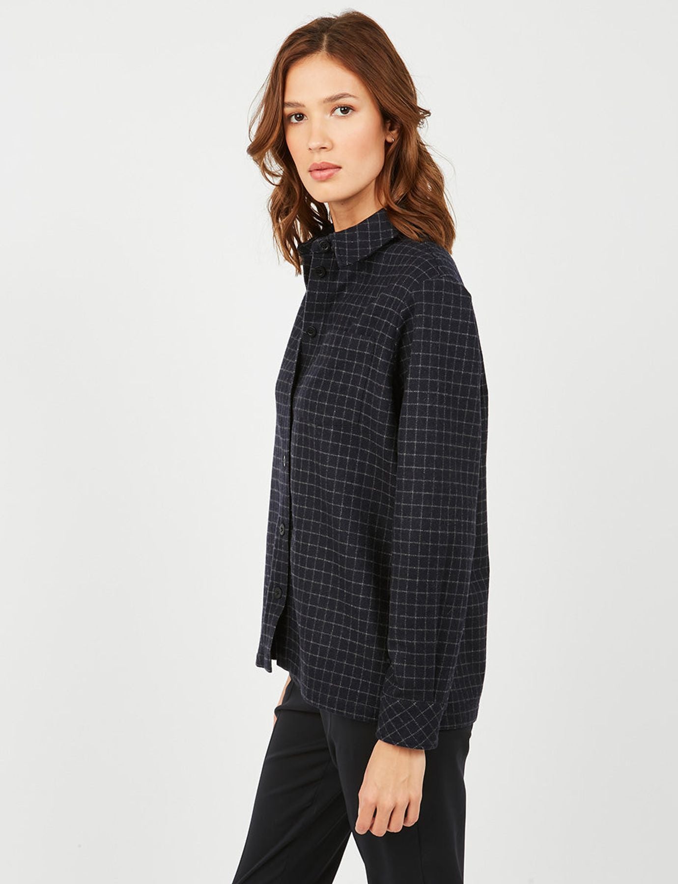 Camicia over Cassia blu