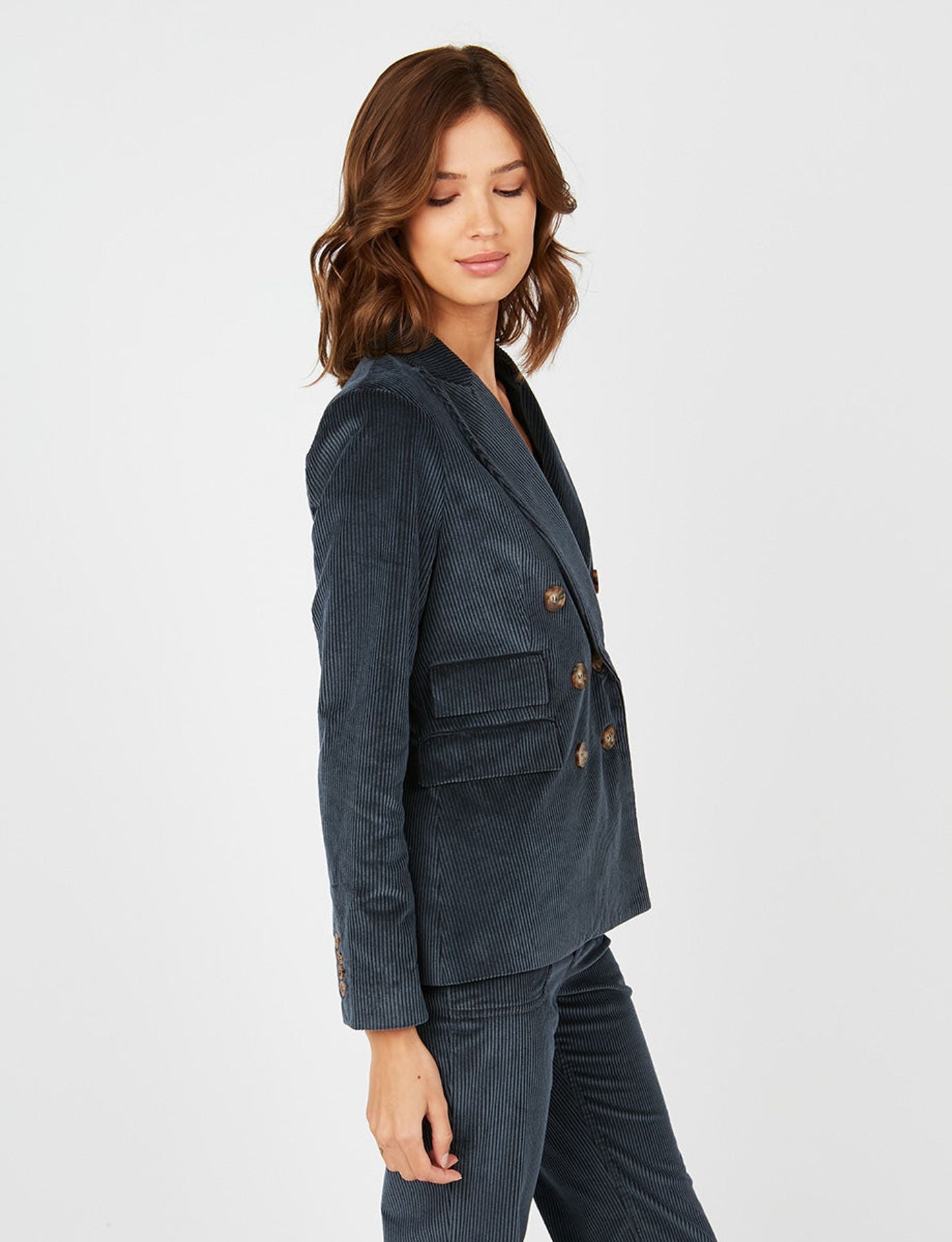 Giacca Maurice in velluto blu