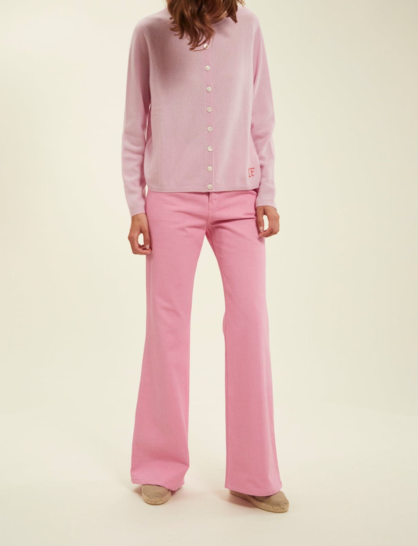 Jeans flare rosa Jane