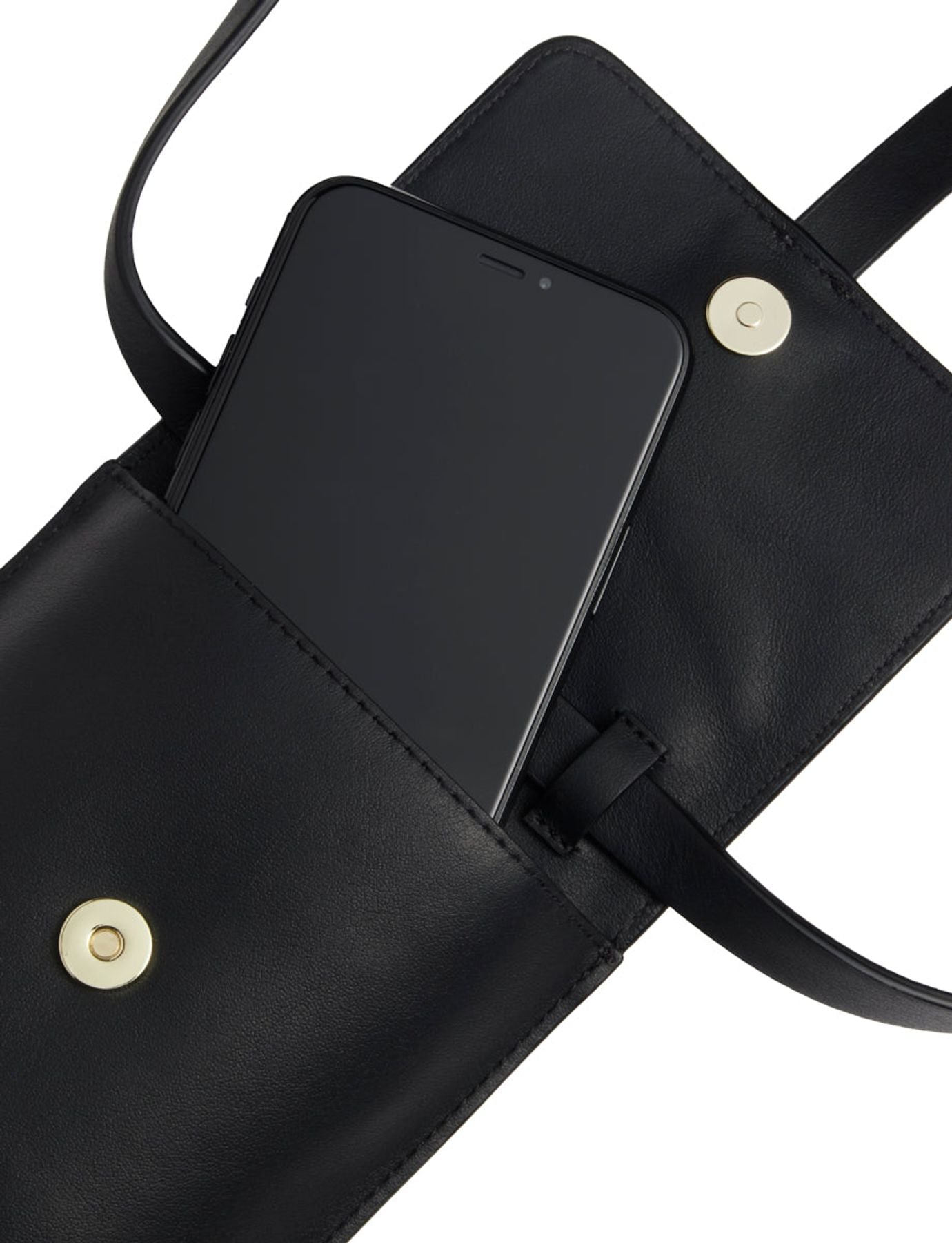 Borsa per smartphone Léonore cuero negro