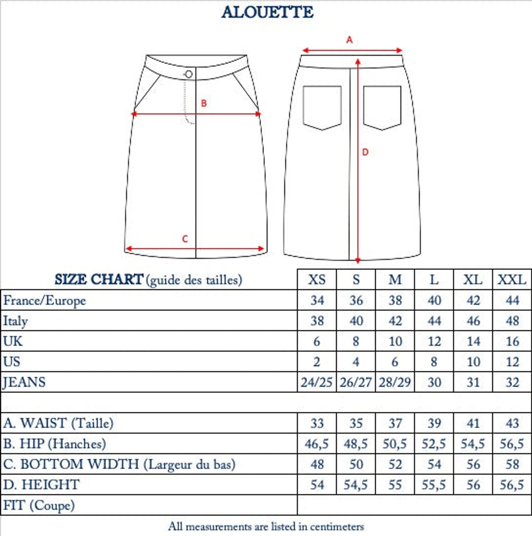 Gonna Alouette in lino ecru