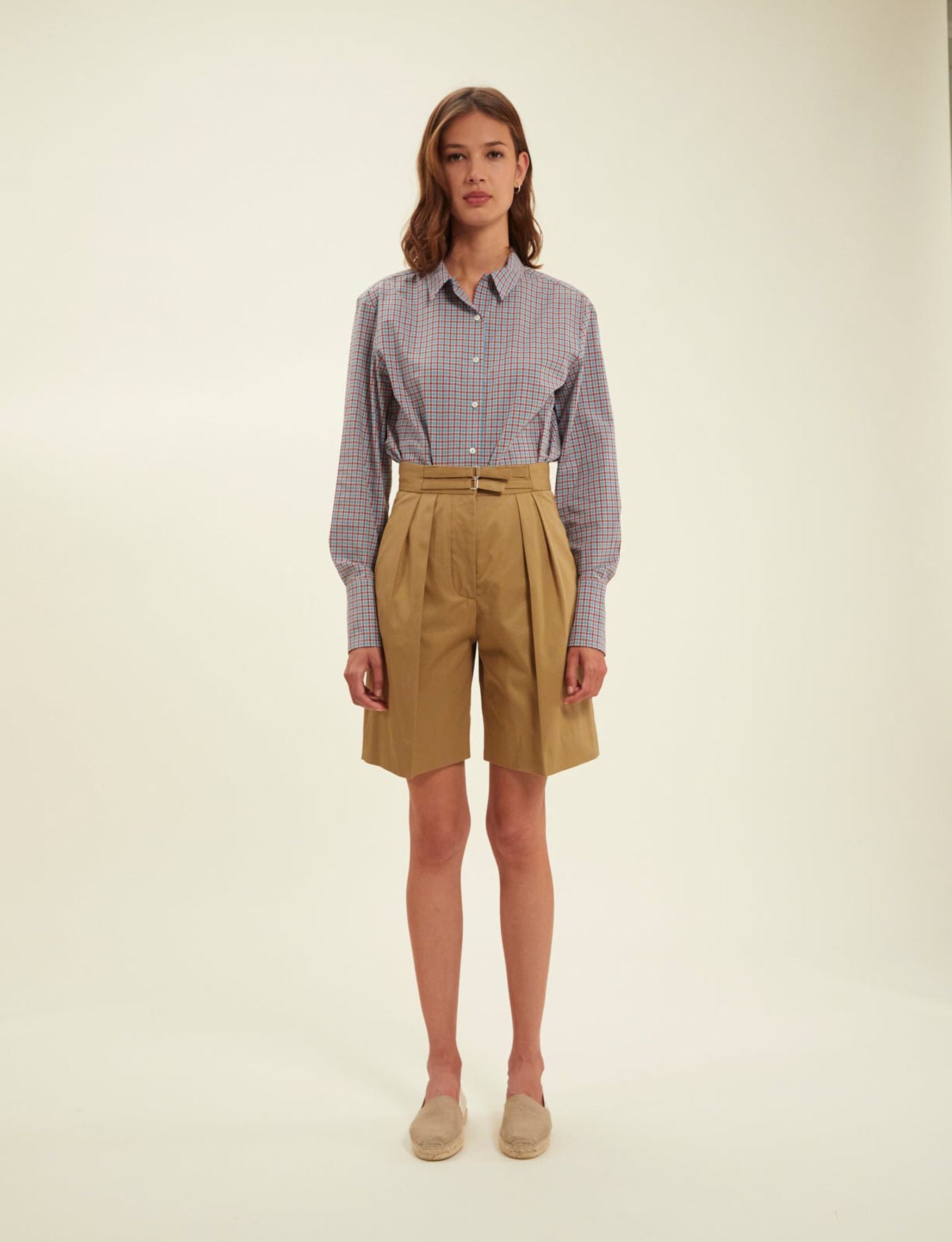 Pantaloncini kaki prugna