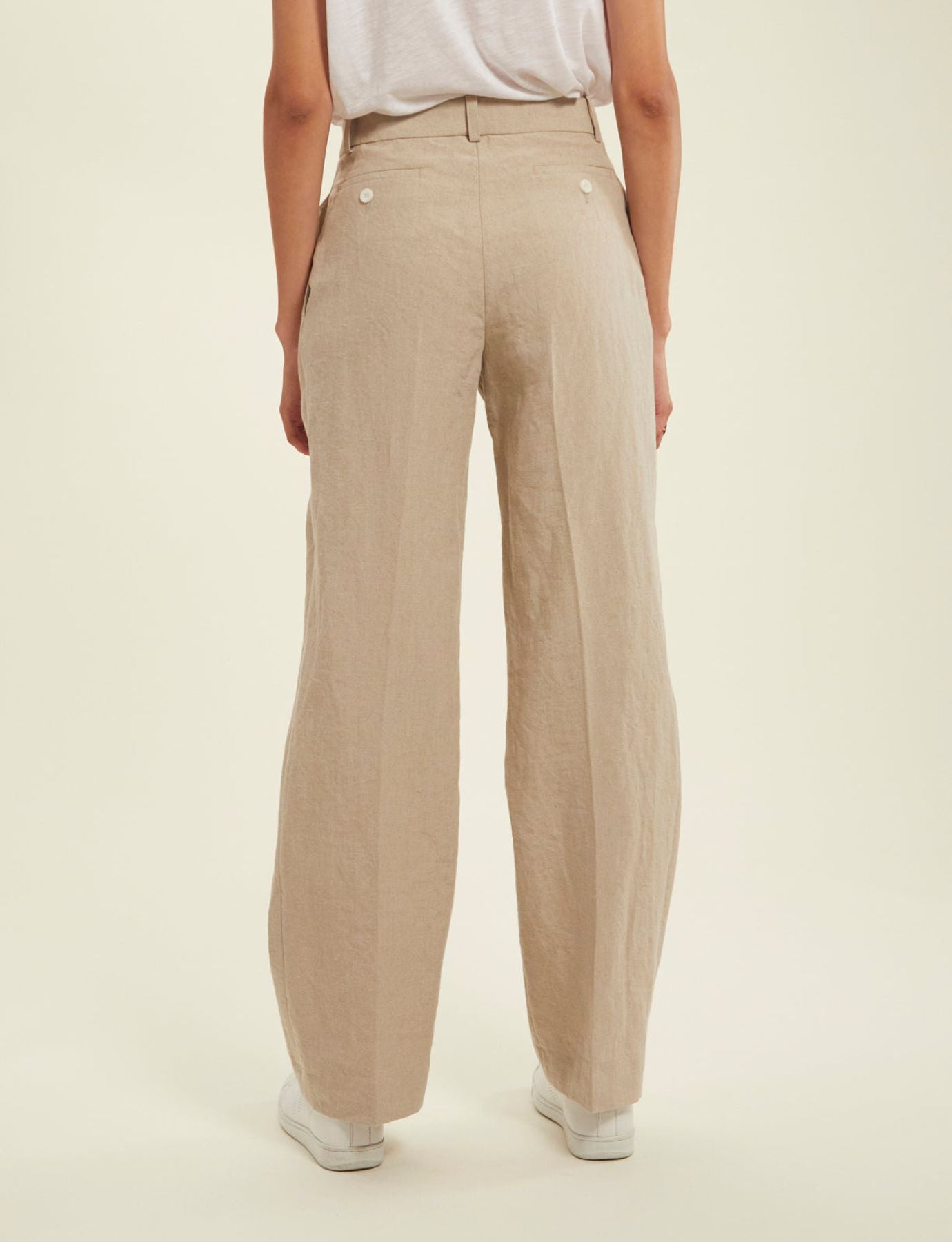 Pantalone Hector di lino beige
