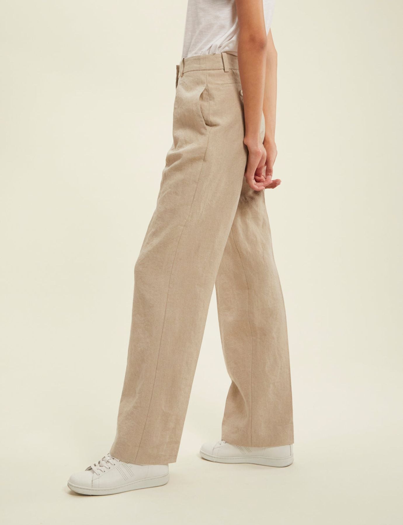 Pantalone Hector di lino beige