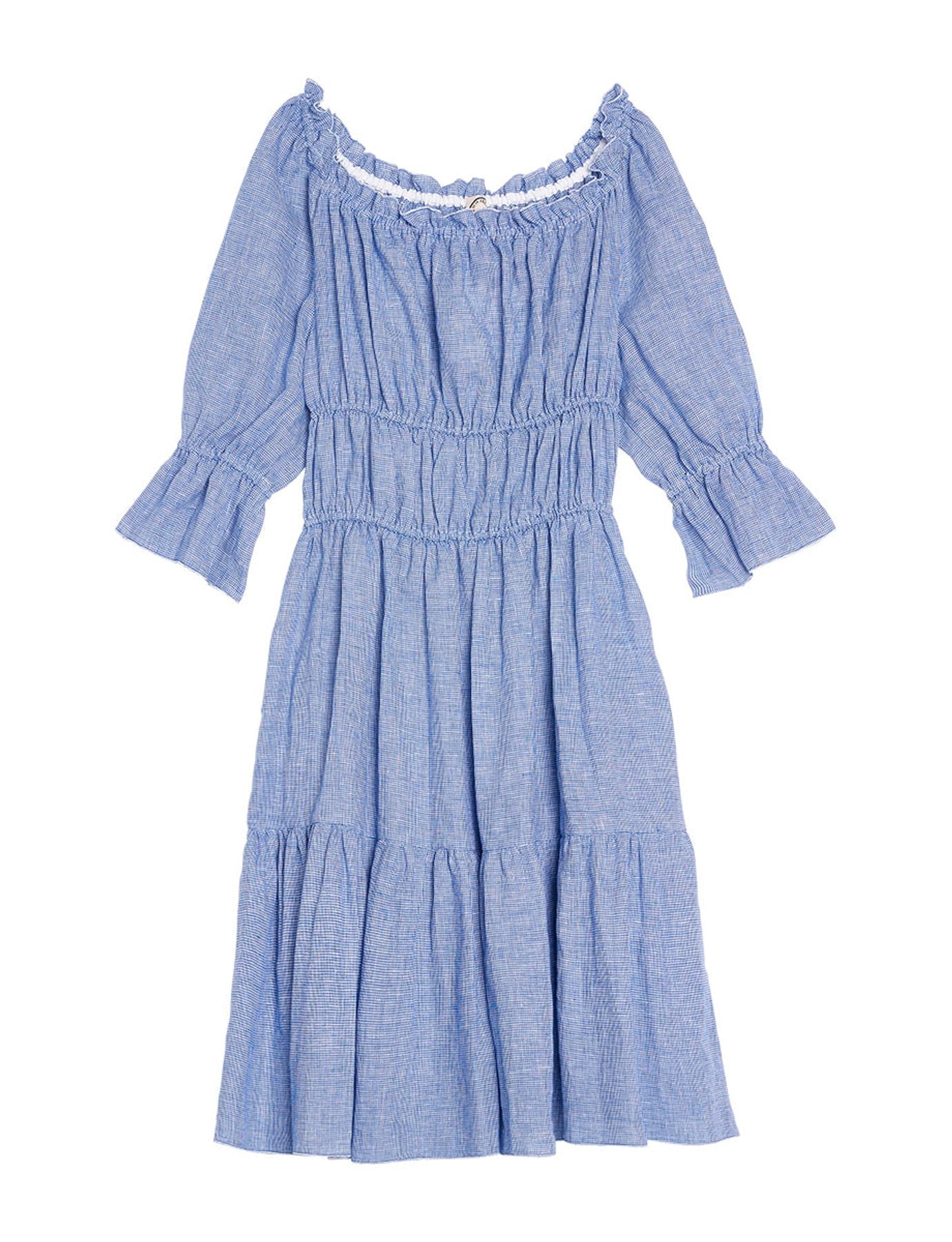 Abito Palmina in lino blu