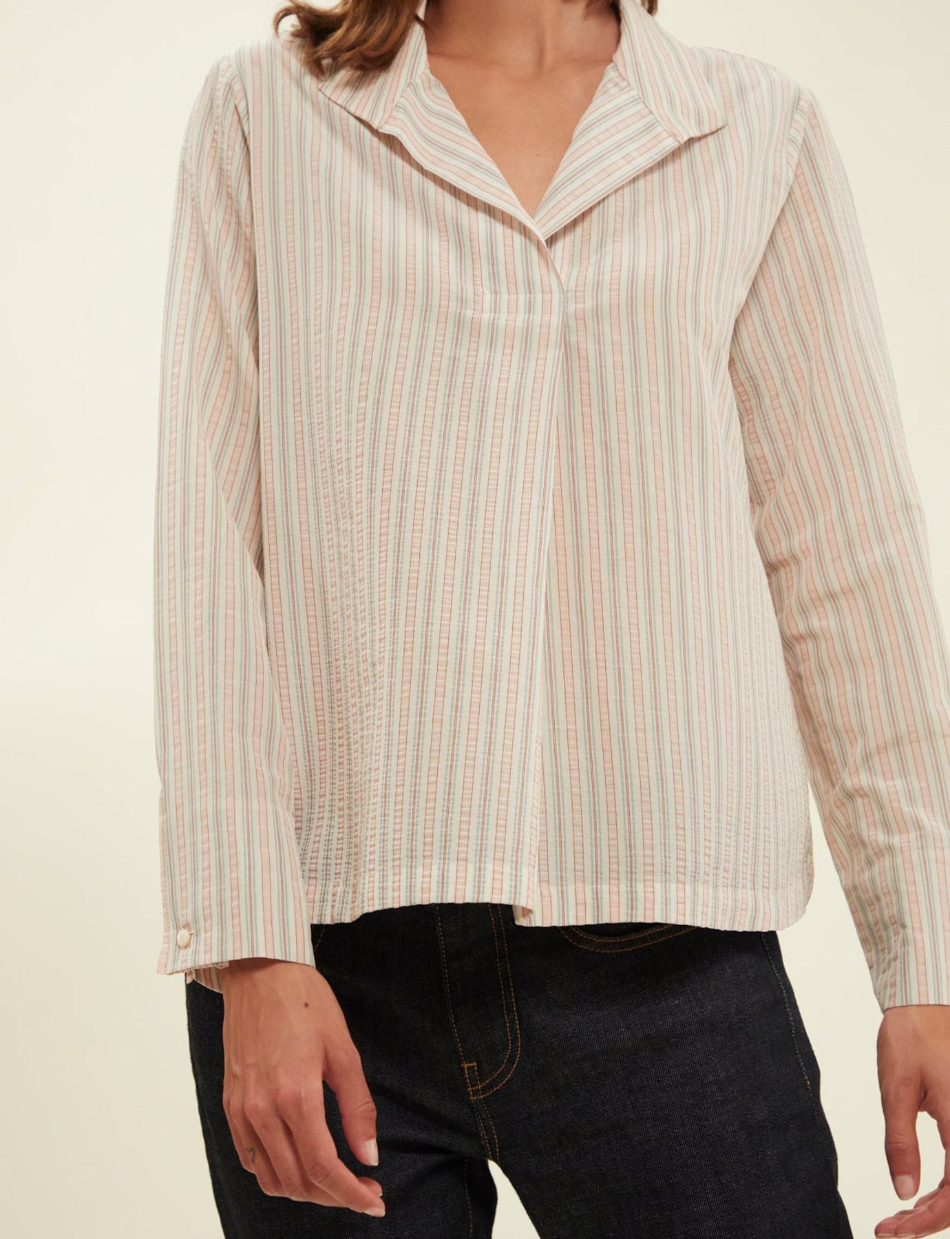 Blusa Noa in crudo con rayas