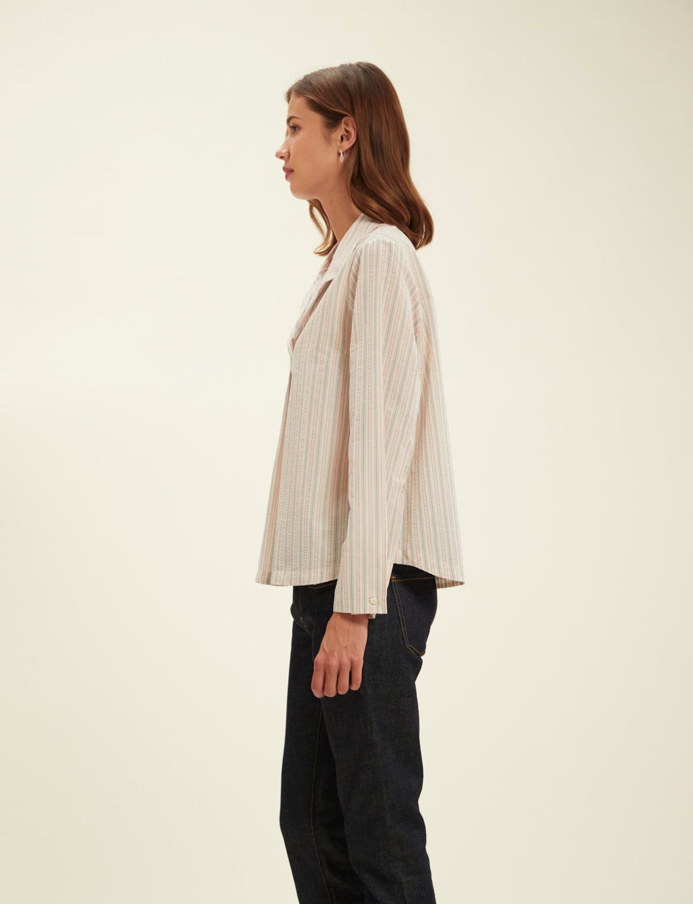 Blusa Noa in crudo con rayas