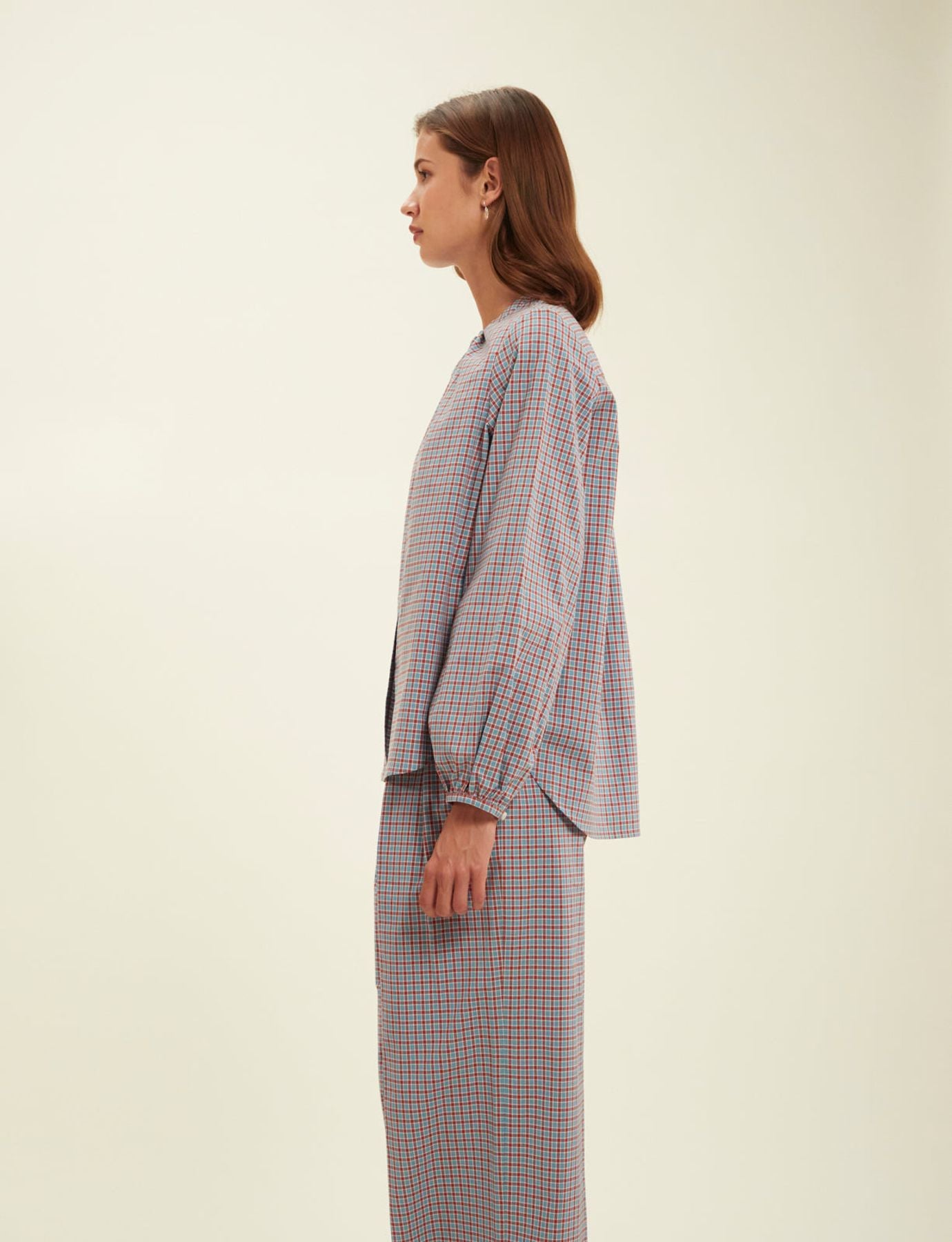 Blusa di fiori turchese Joséphine