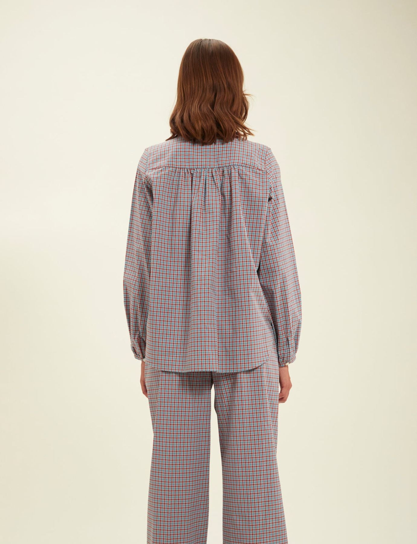 Blusa di fiori turchese Joséphine