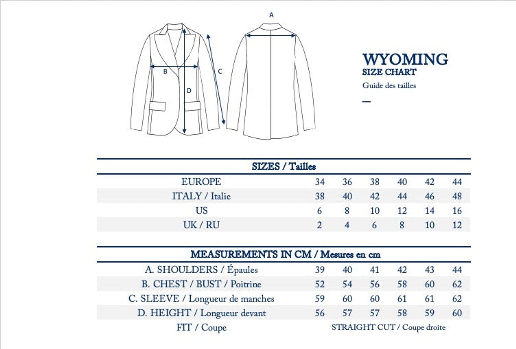 Giacca blu Wyoming Lucky