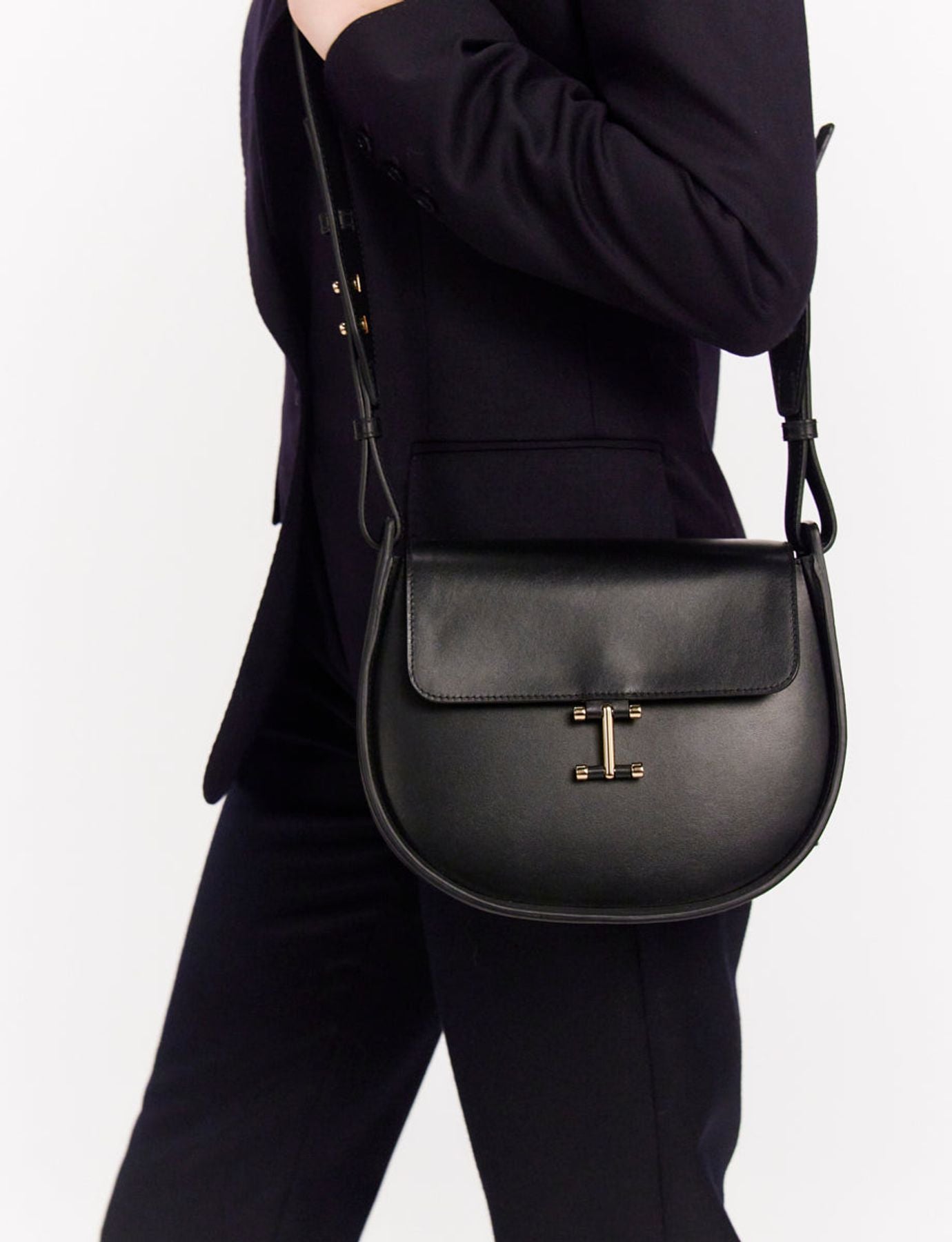 Borsa di pelle nera Senda