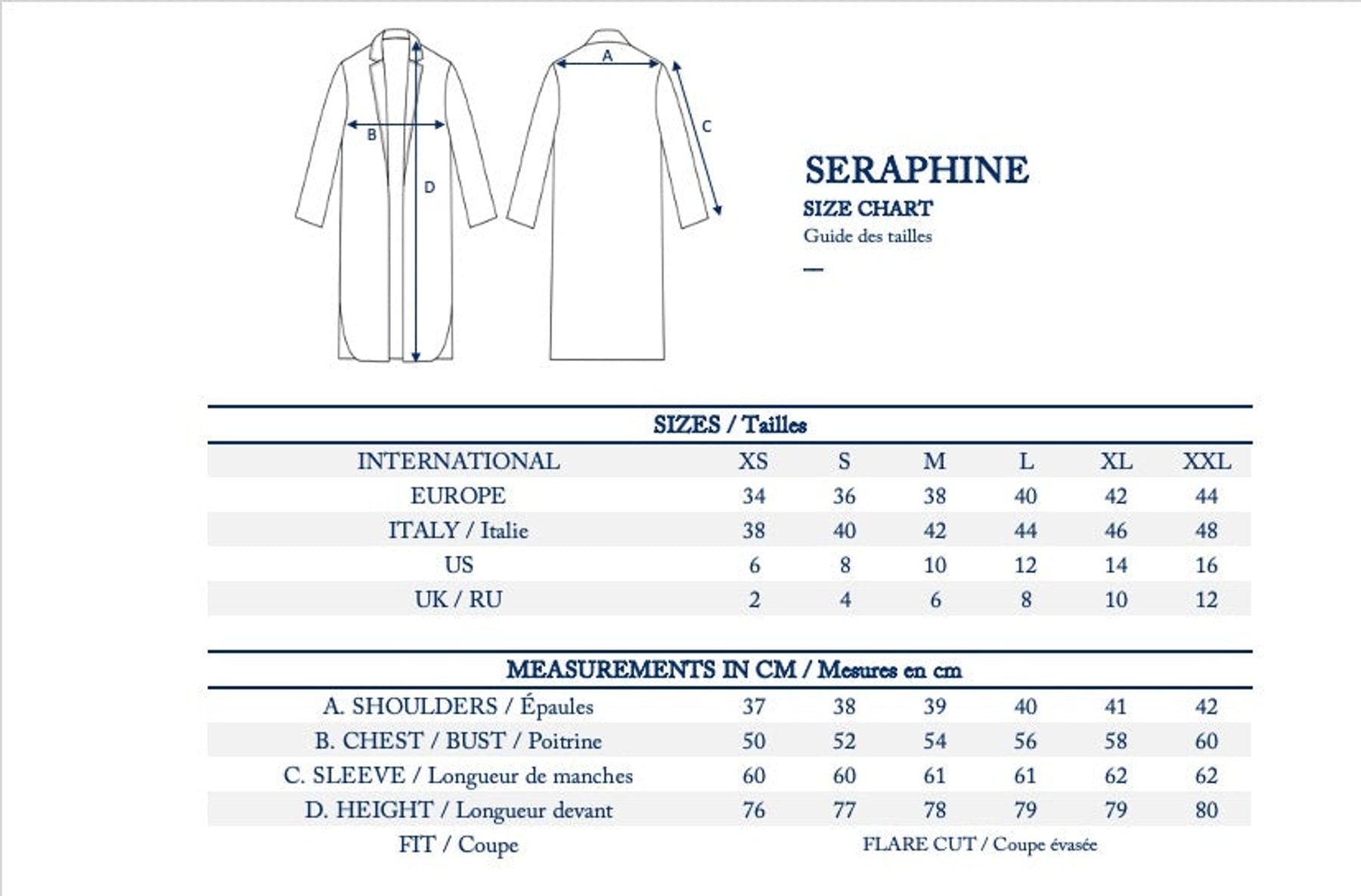 Quadro in lana blu scuro Séraphine