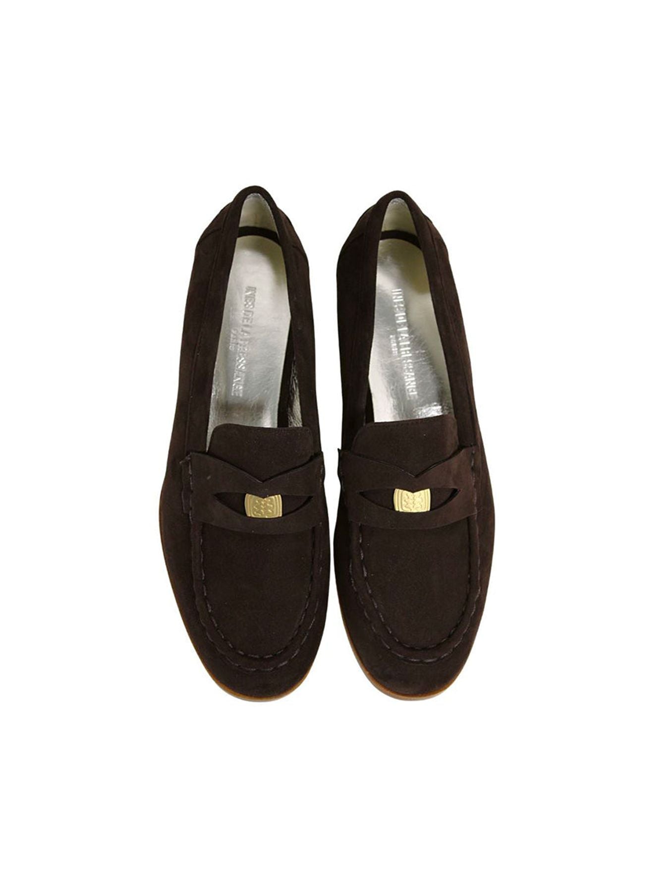 Mocassino in pelle scamosciata marrone