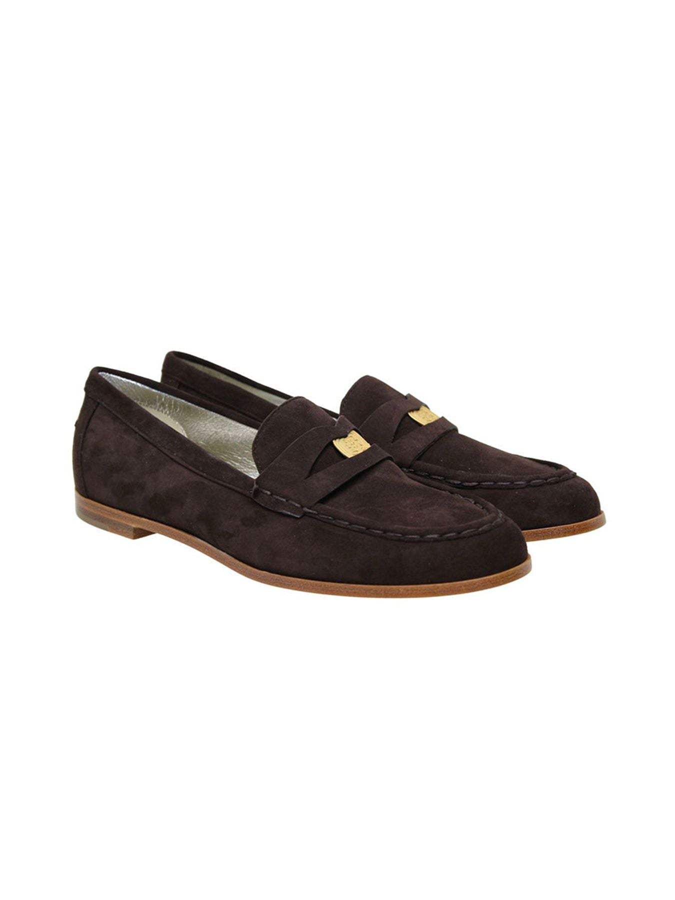 Mocassino in pelle scamosciata marrone