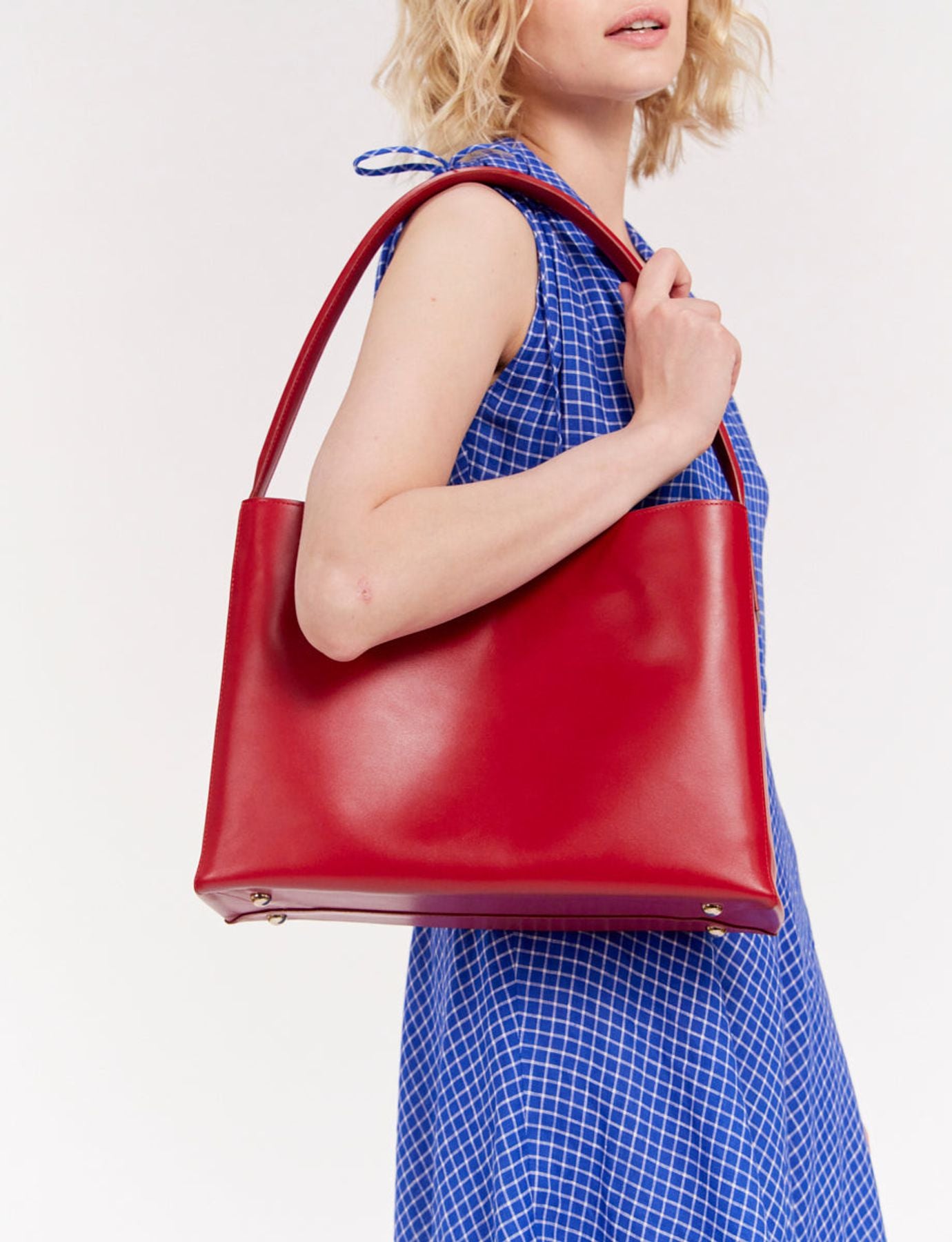 Borsa Léonore L in pelle rossa