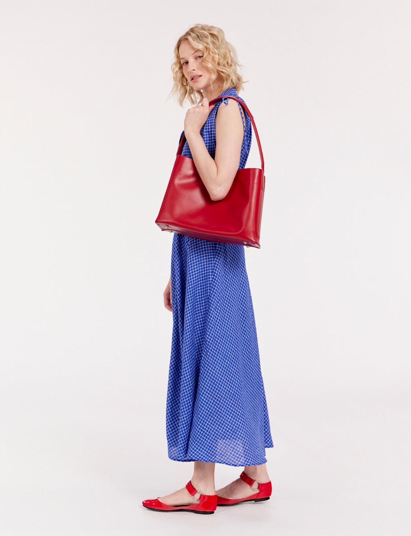 Borsa Léonore L in pelle rossa