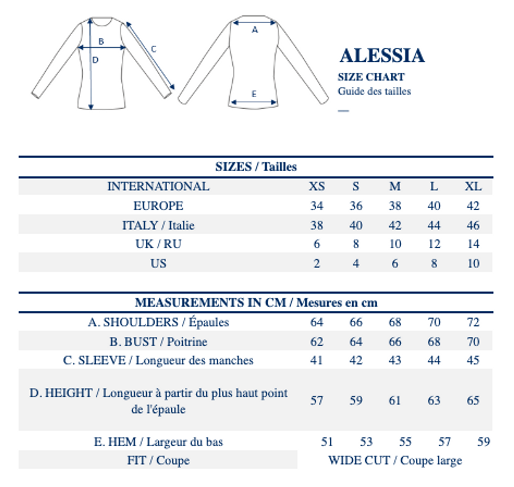 Jersey de lana azul marino Alessia
