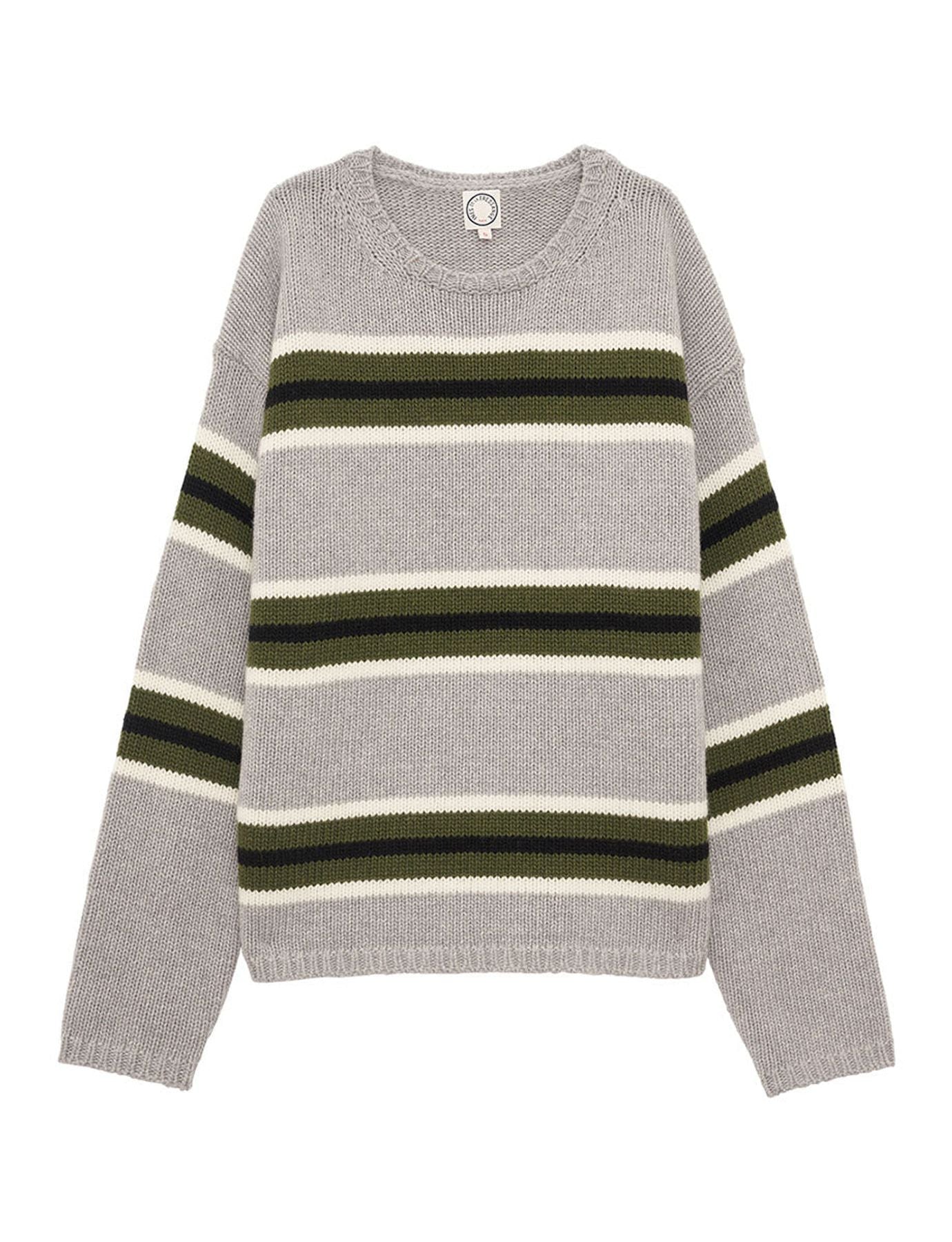 Maglia Elina in lana grigio/verde