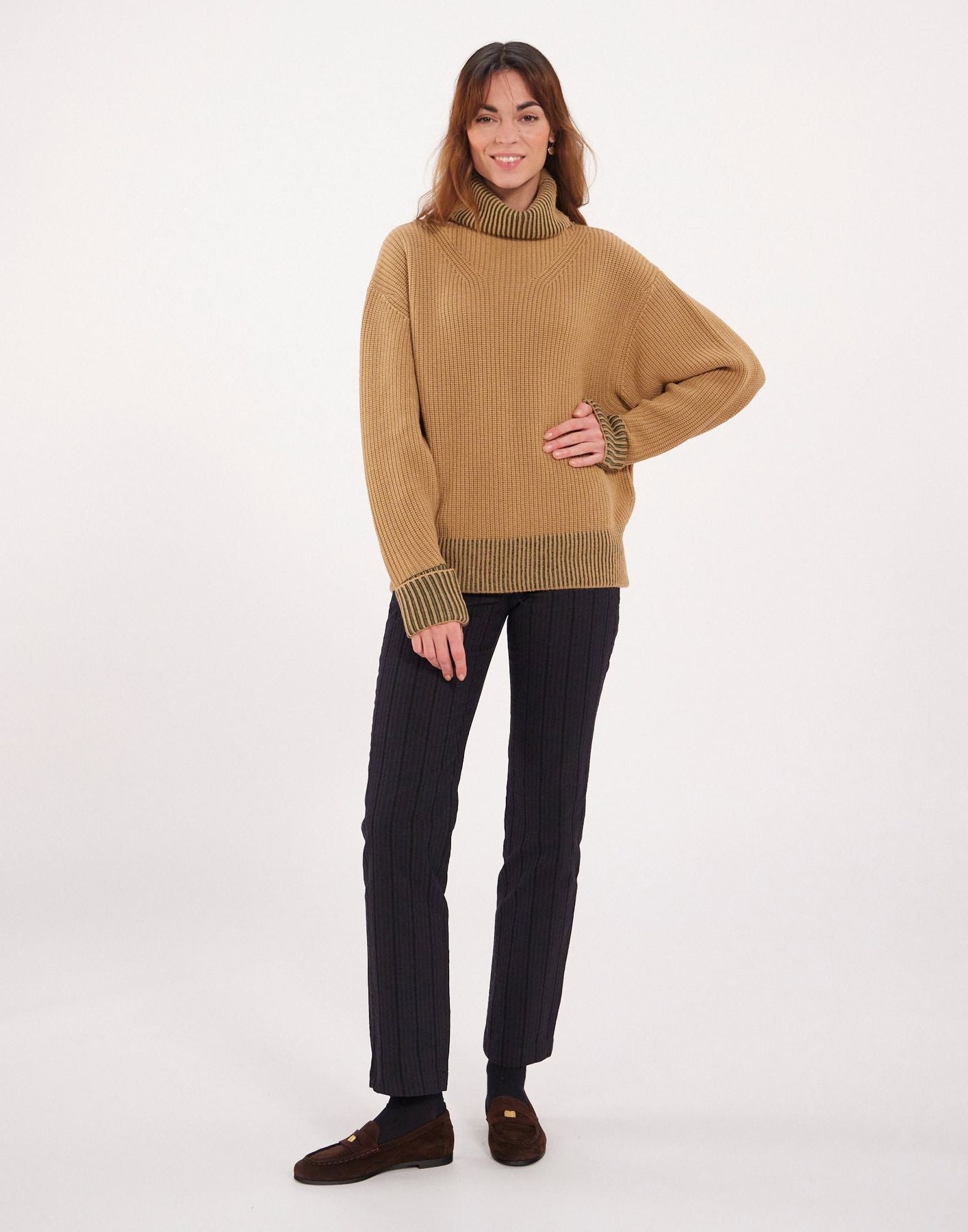 Esra, maglione di lana beige