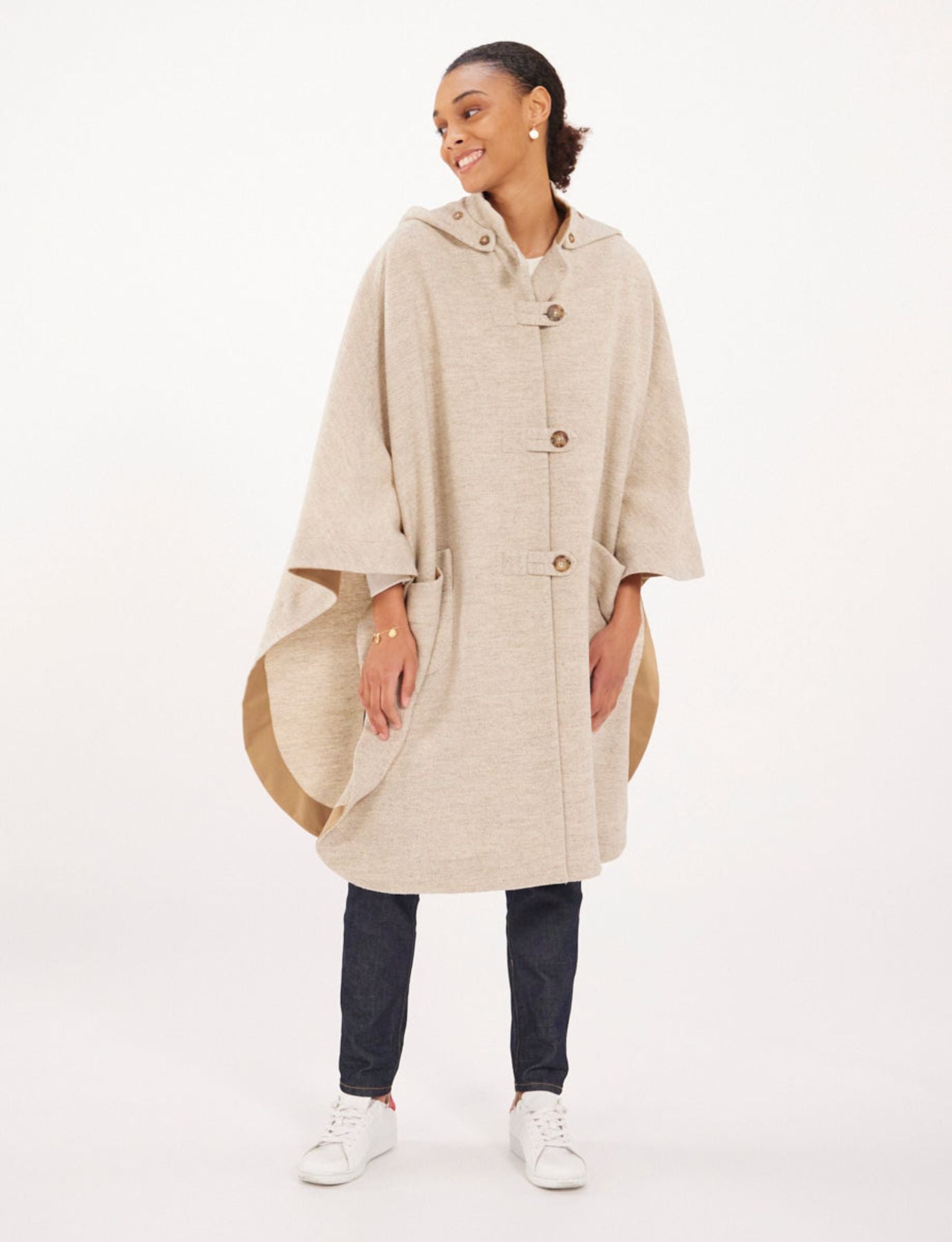 Capa di lana beige/crudo Ruppert