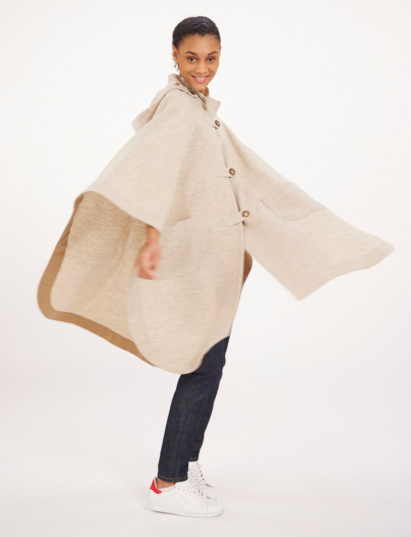Capa di lana beige/crudo Ruppert