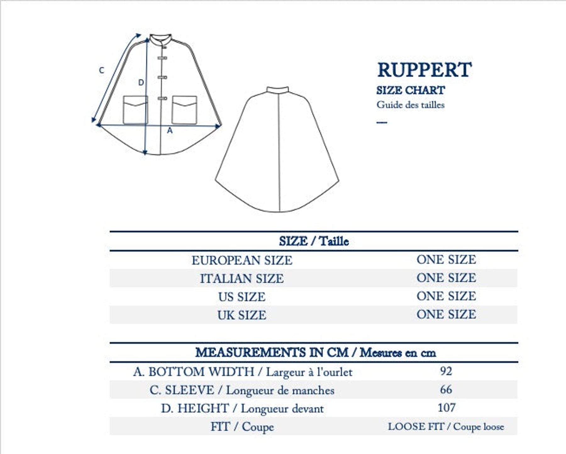 Capa di lana beige/crudo Ruppert