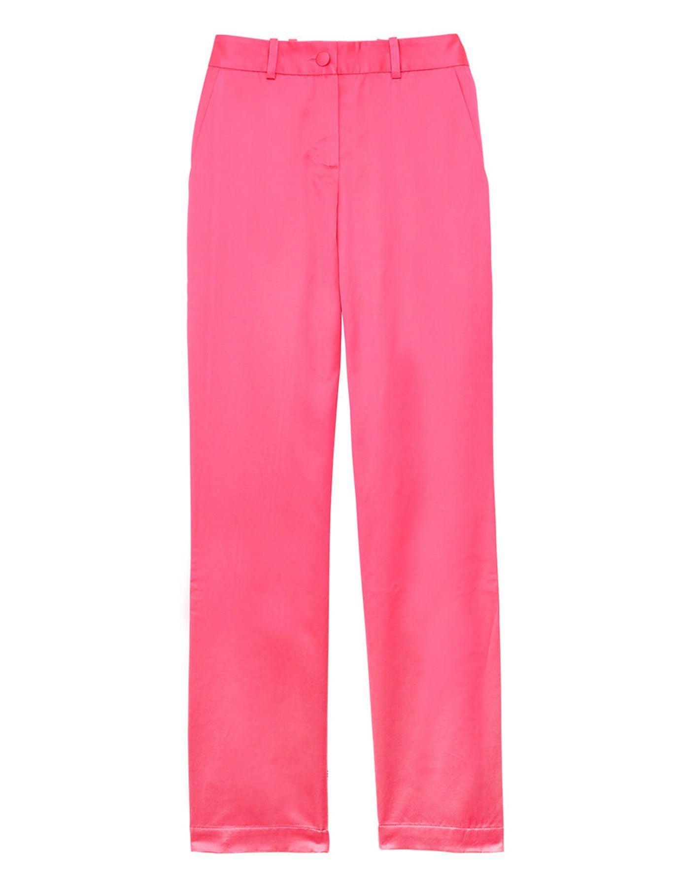 Pantaloni in raso rosa Francisco