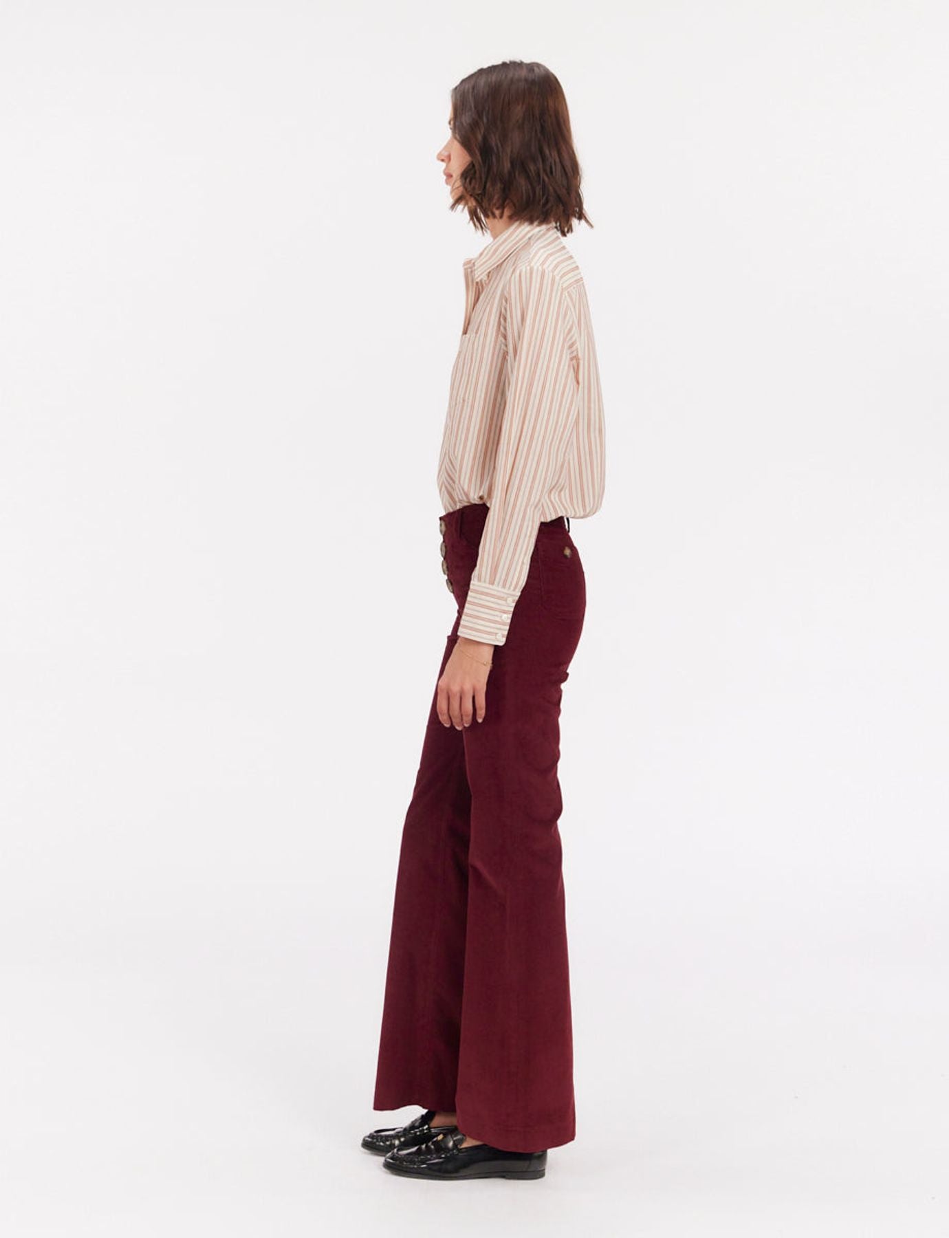 Pantaloncini di pelle Charlotte ciruela