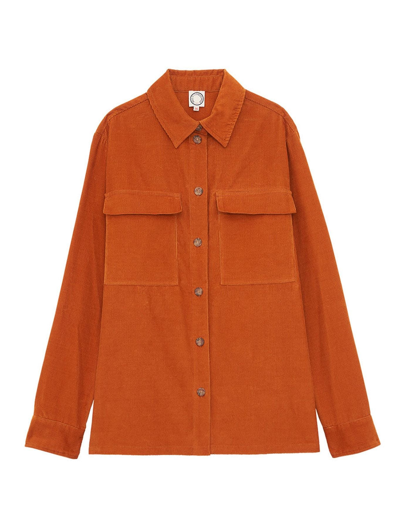 Camisa de terciopelo naranja Chandler