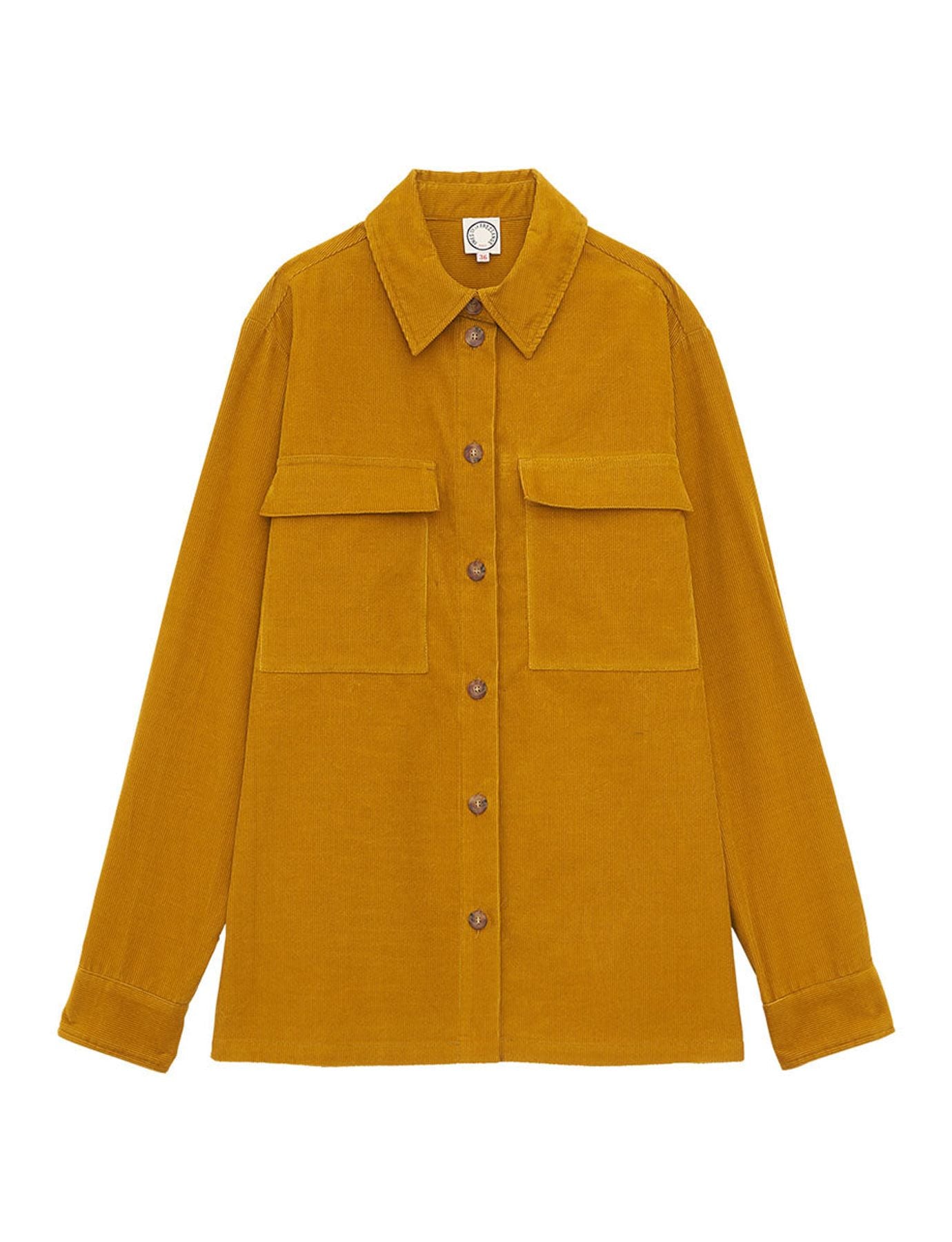 Camisa de terciopelo ocra Chandler