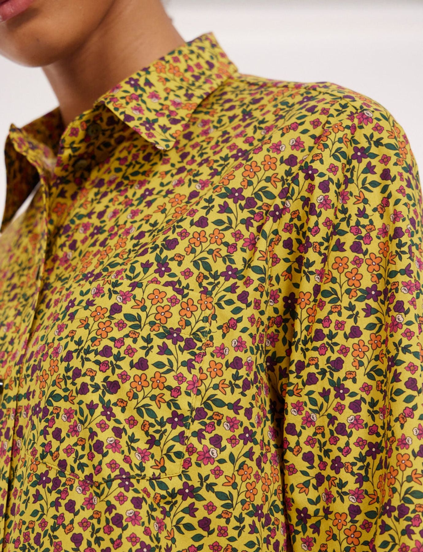 Camicia floreale gialla Maureen