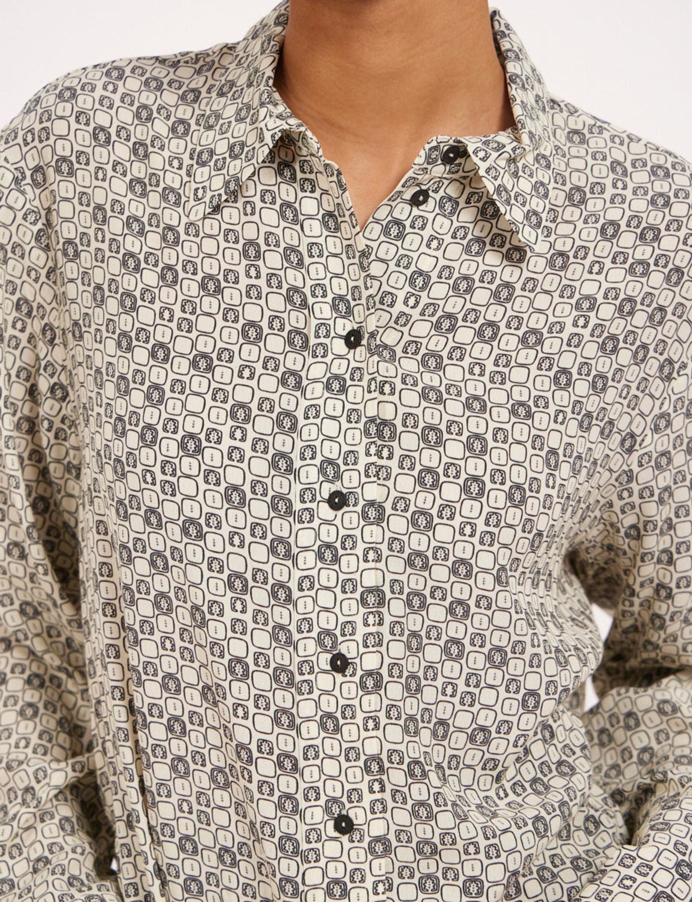 Camicia con stampa di foglie di quercia Maureen
