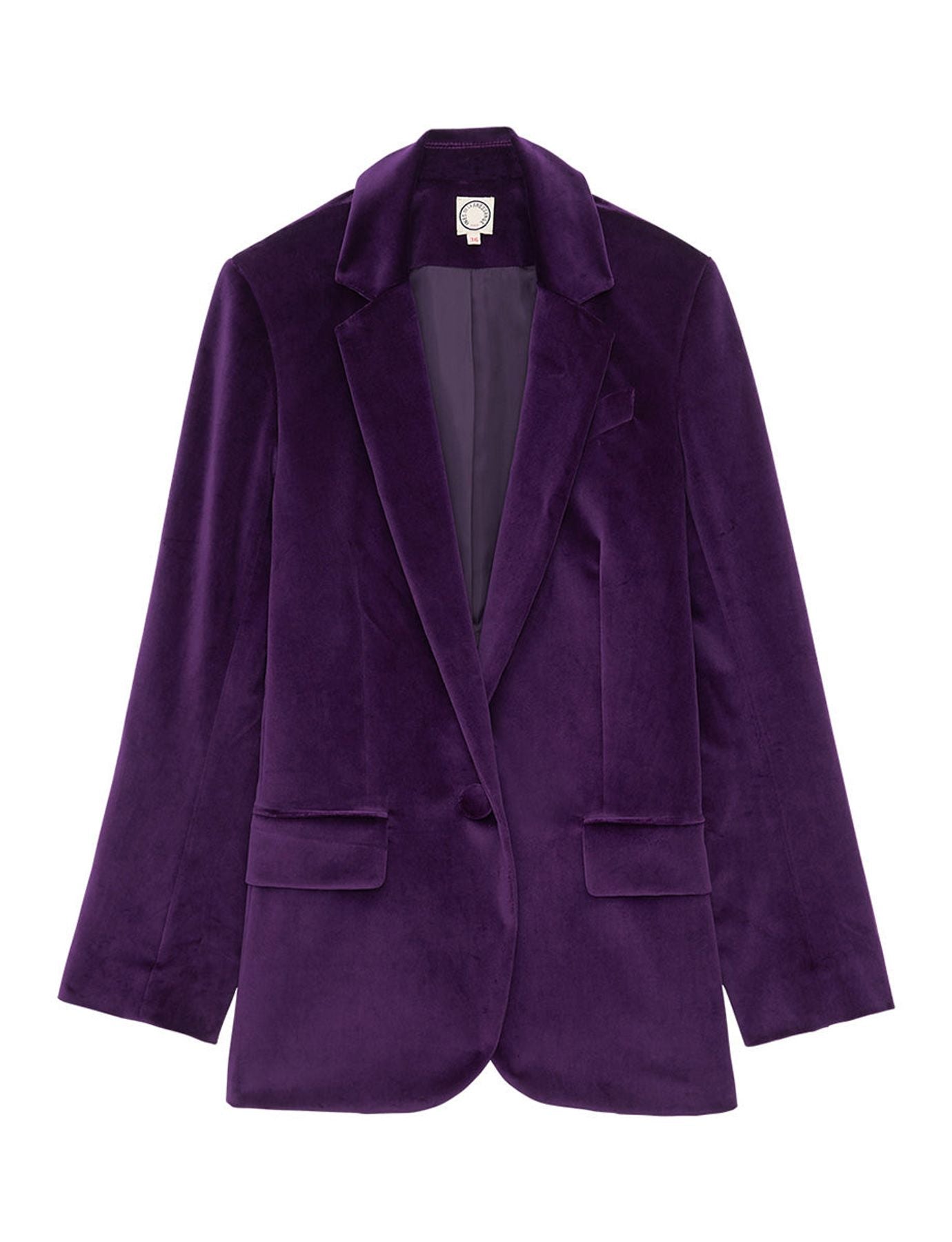 Giacca di velluto viola Bruna