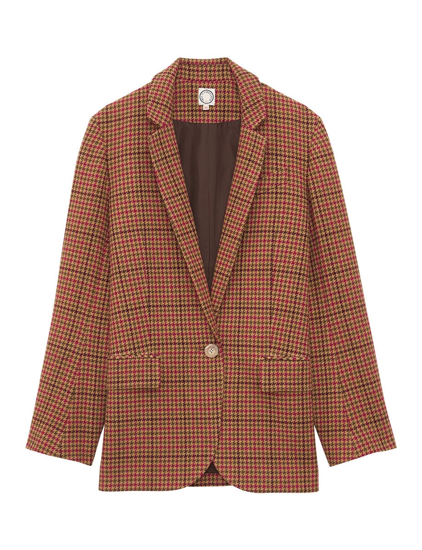 Camicia di lana con pata de gallo Bruna