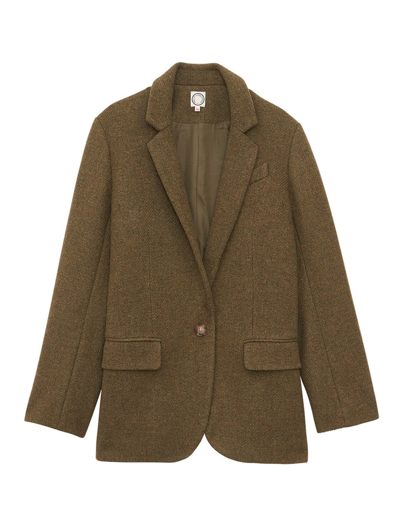 Chaqueta de lana caqui Bruna
