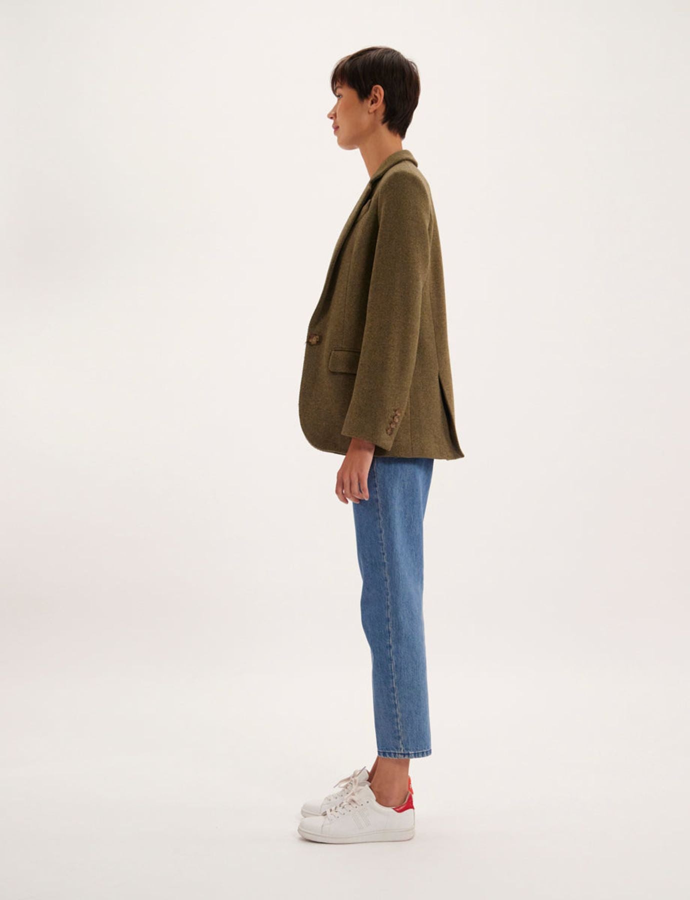 Chaqueta de lana caqui Bruna