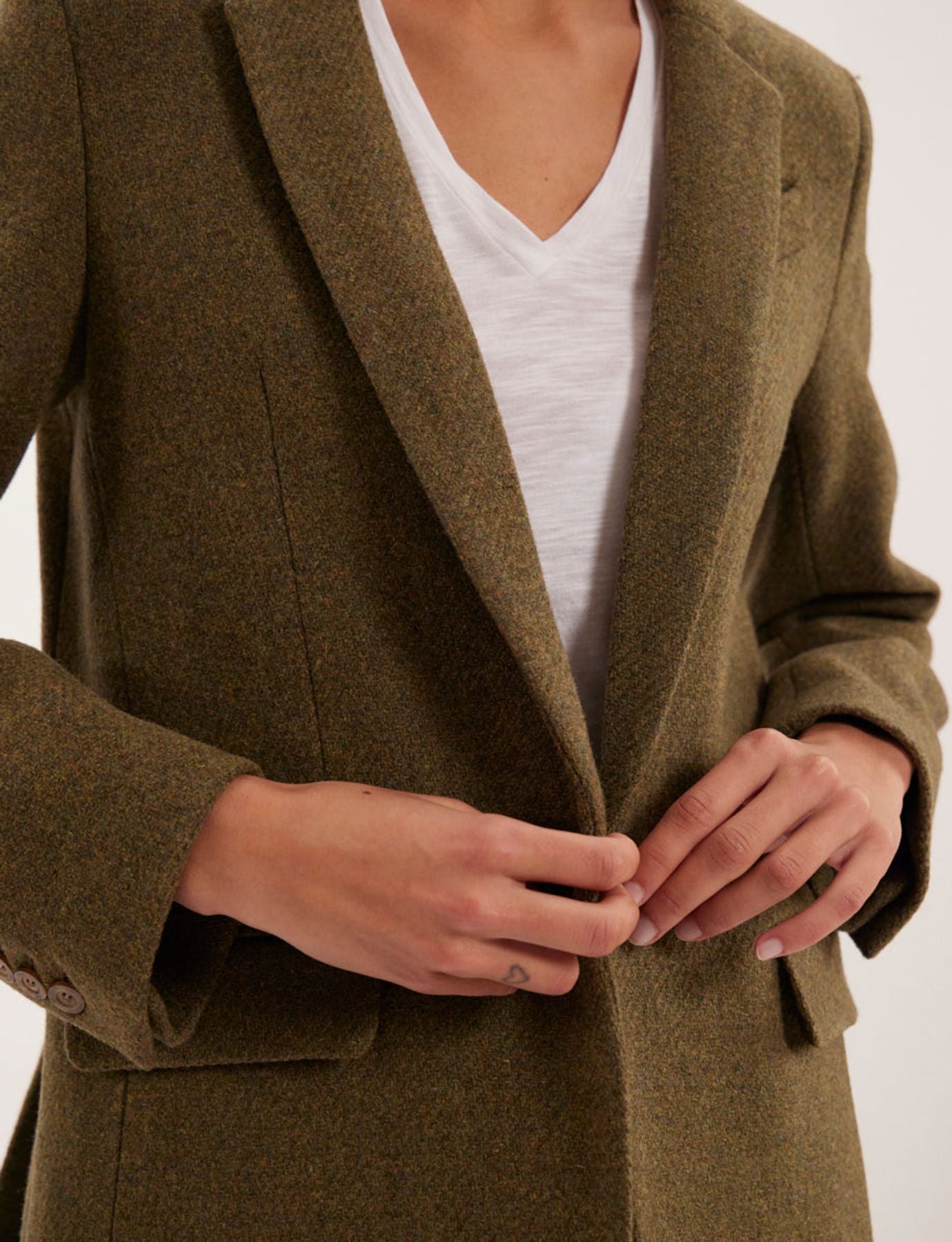 Chaqueta de lana caqui Bruna