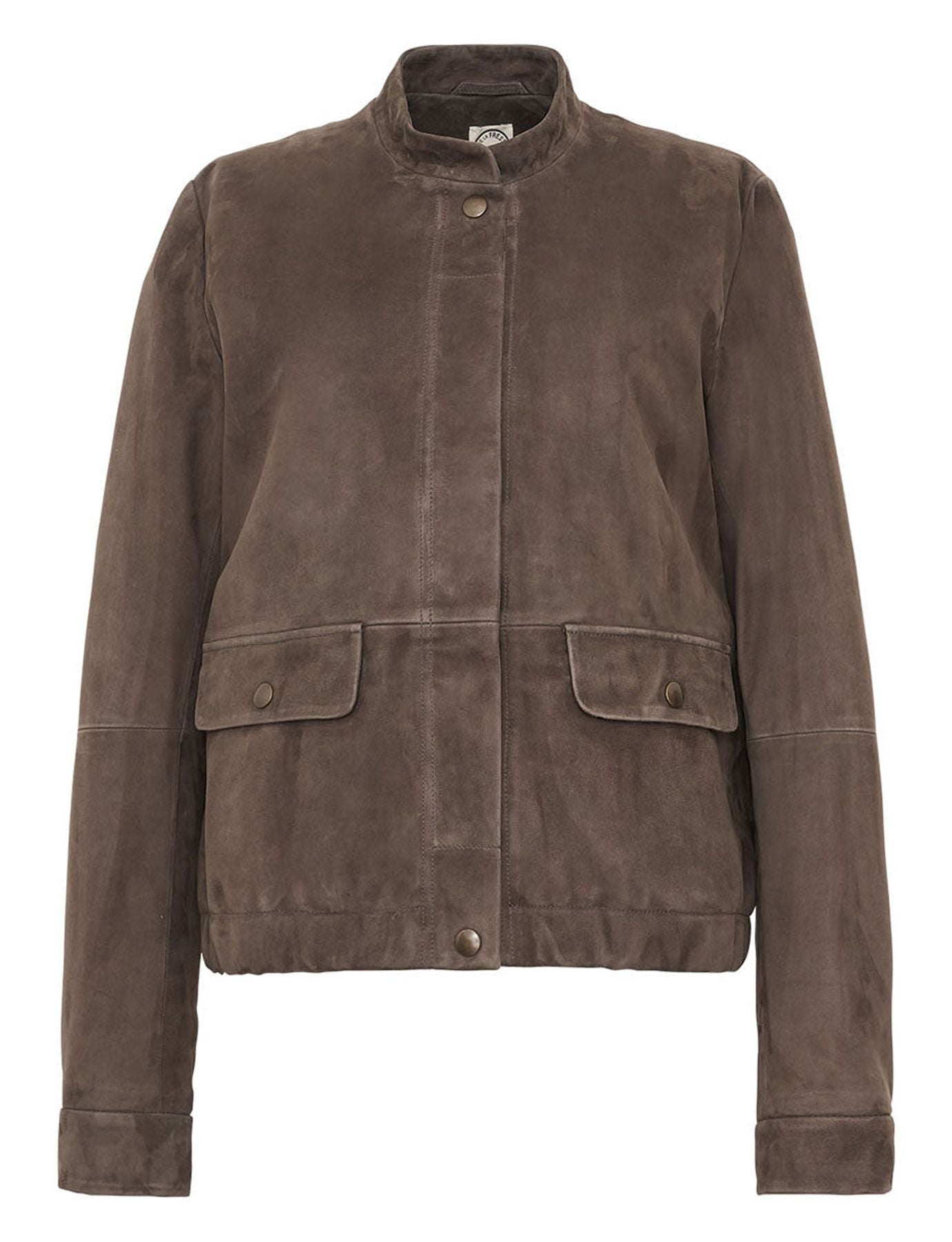 Giacca Dino in pelle scamosciata marrone