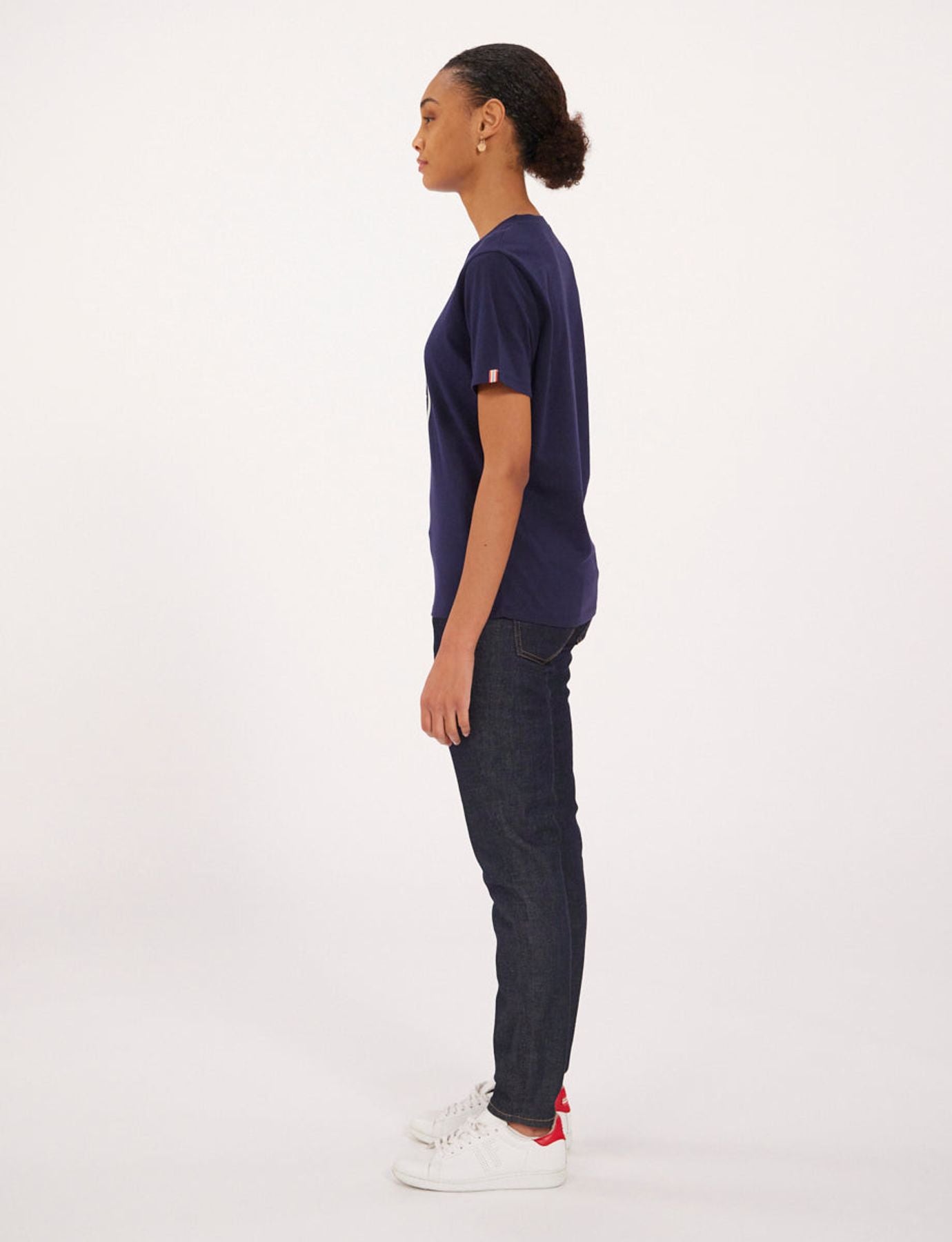 Maglietta Aurora blu navy/bianco