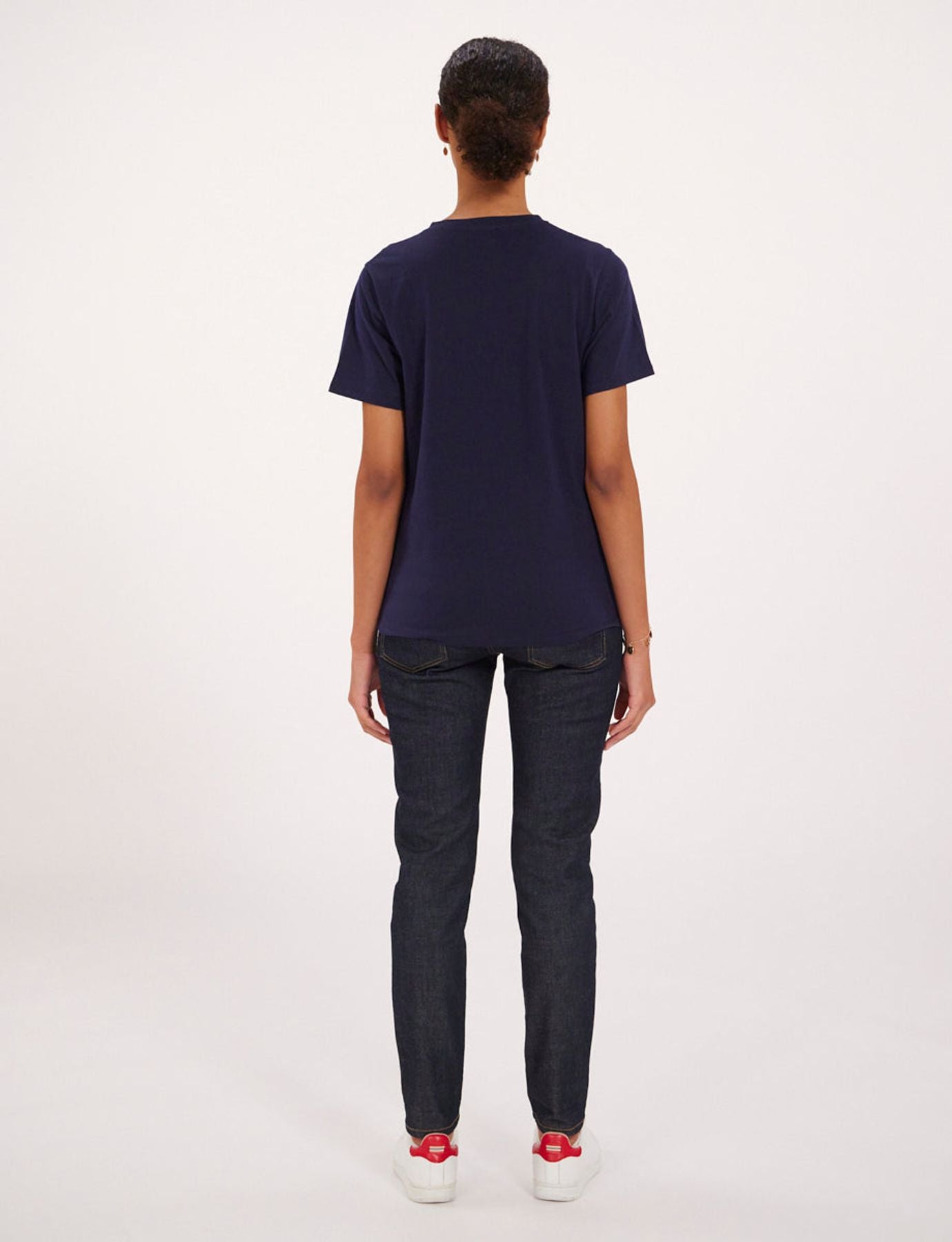 Maglietta Aurora blu navy/bianco