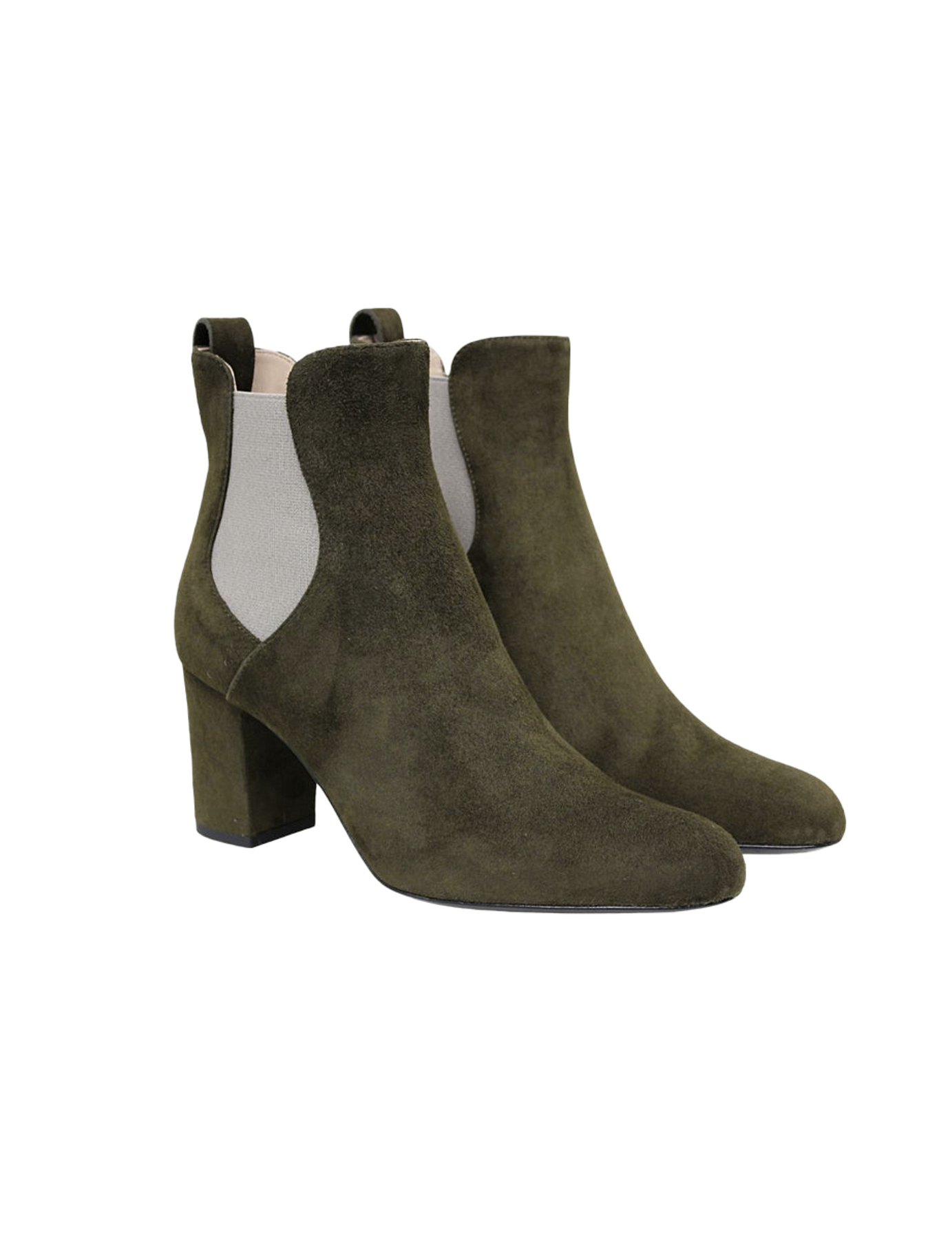 Stivaletto in pelle scamosciata color kaki