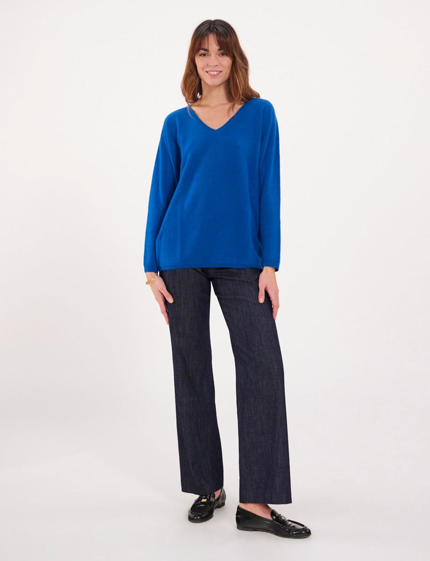Maglia Ines x cuello de pico con mangas murciélago Notshy