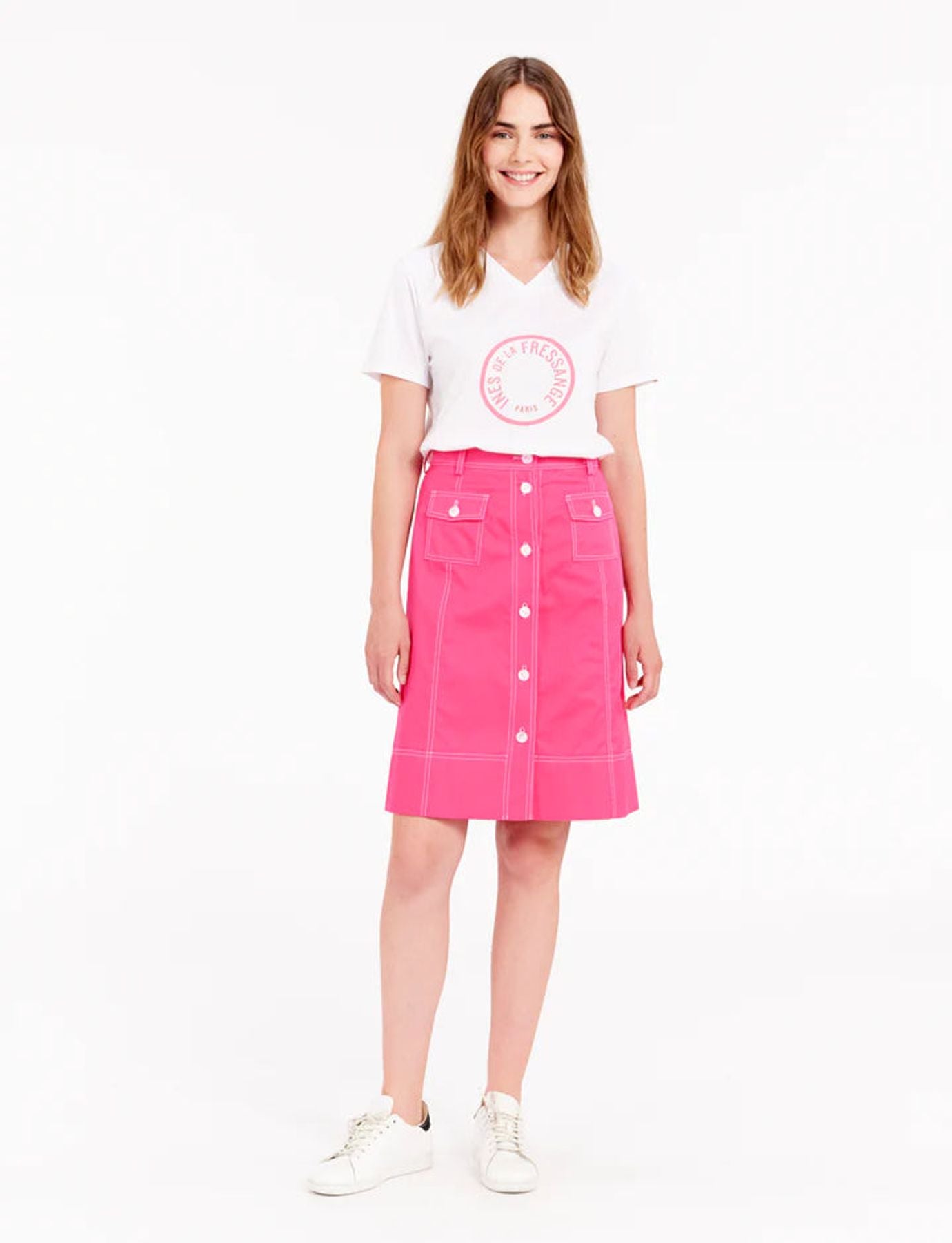 Rachele falda rosa
