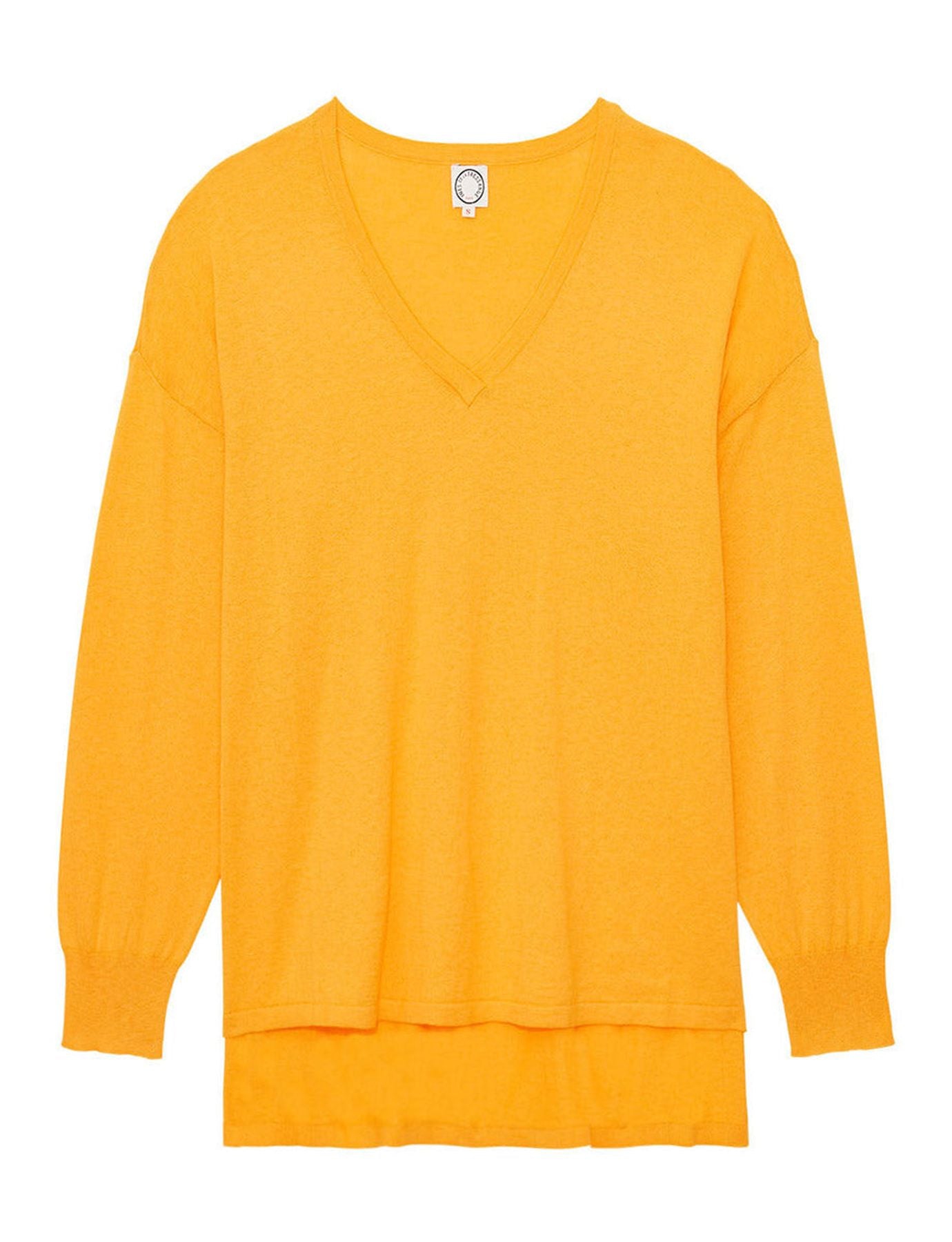 Maglia di cachemire amarillo con cuello a V Anton